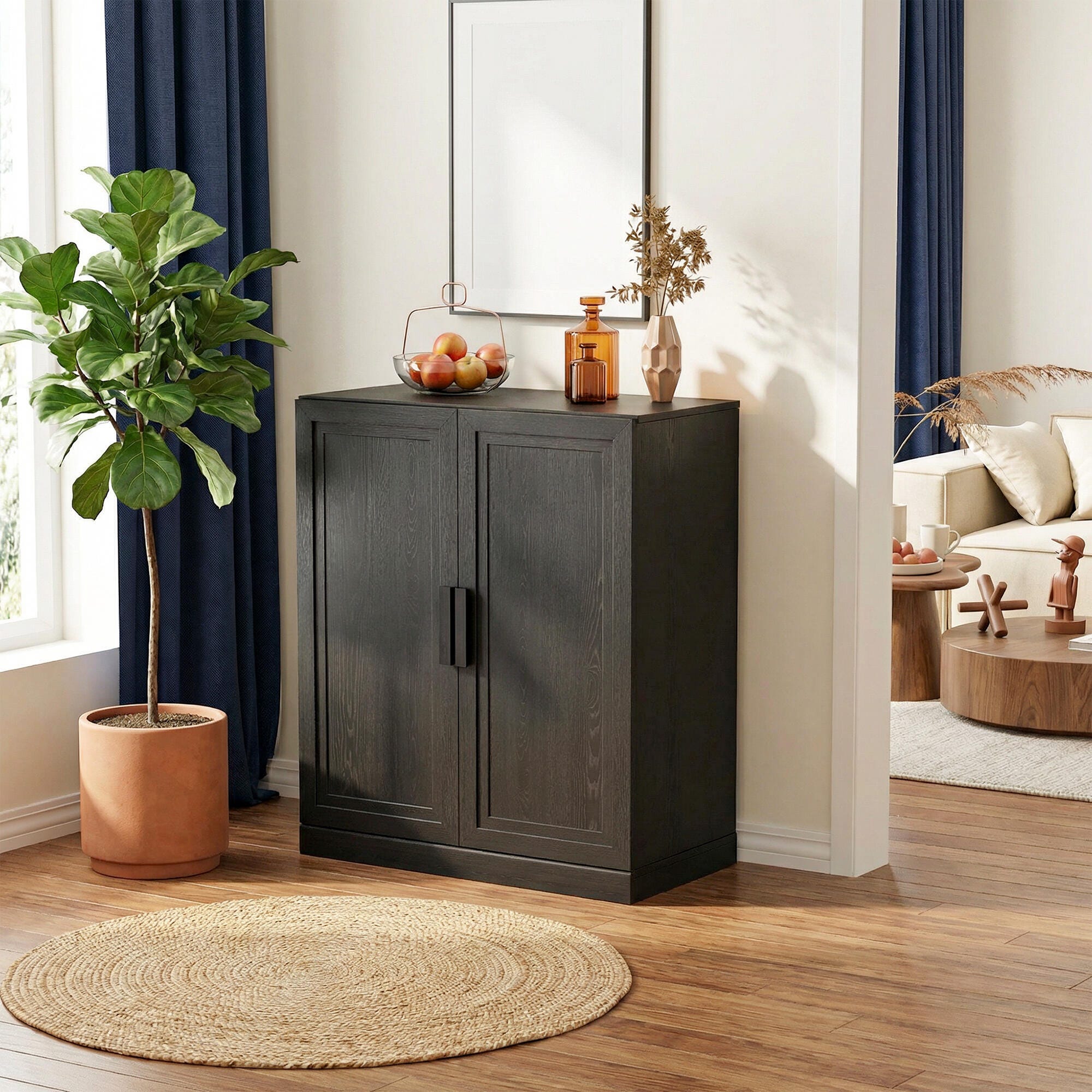 Dovelina Liora Utility 31" Accent Cabinet, Black, large