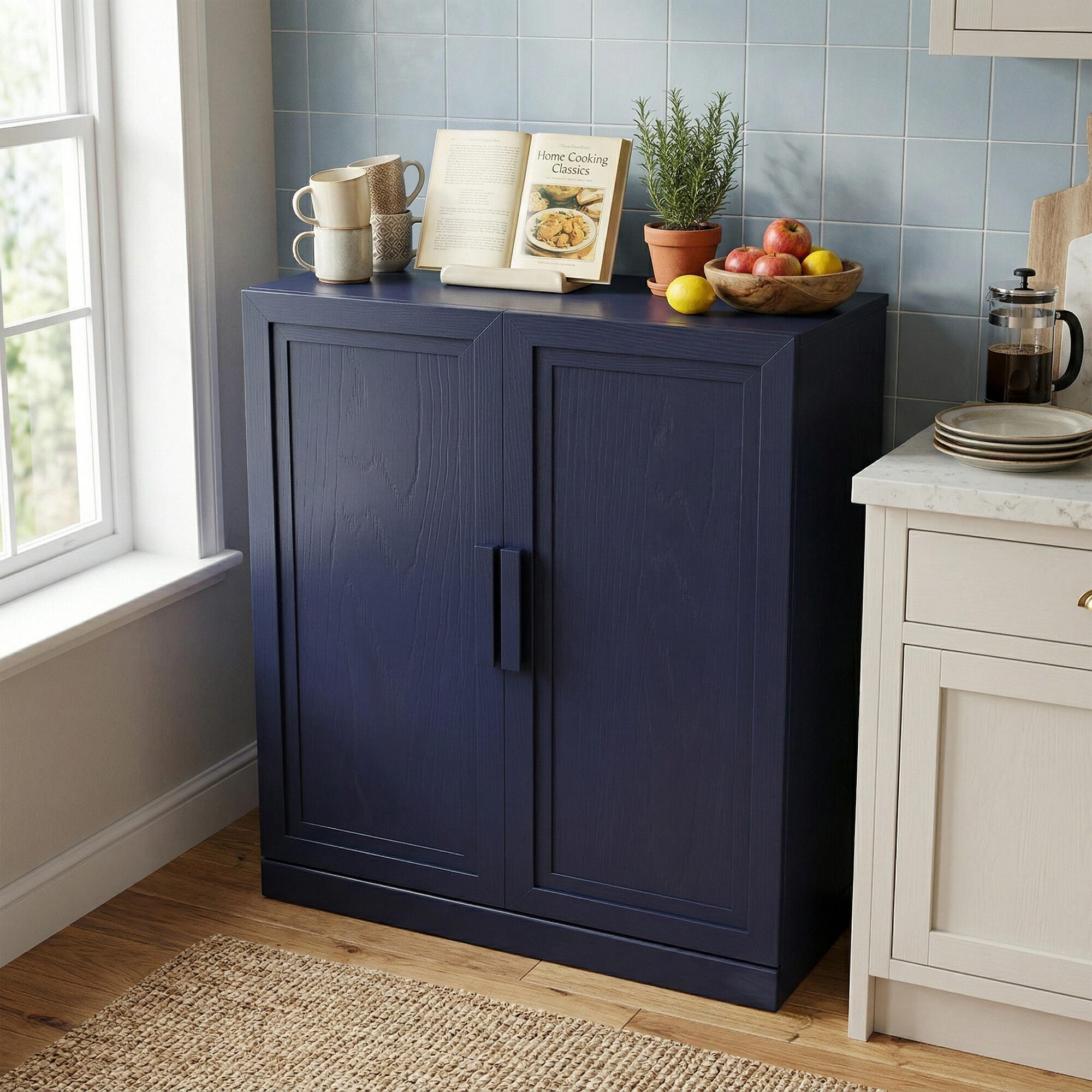 Dovelina Liora Utility 31" Accent Cabinet, Blue, large