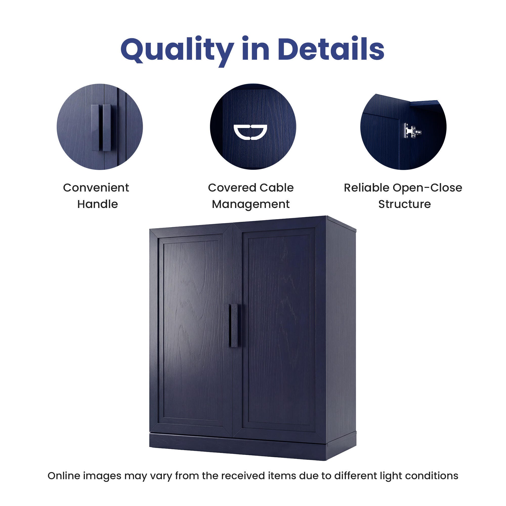 Dovelina Liora Utility 31" Accent Cabinet, Blue, large