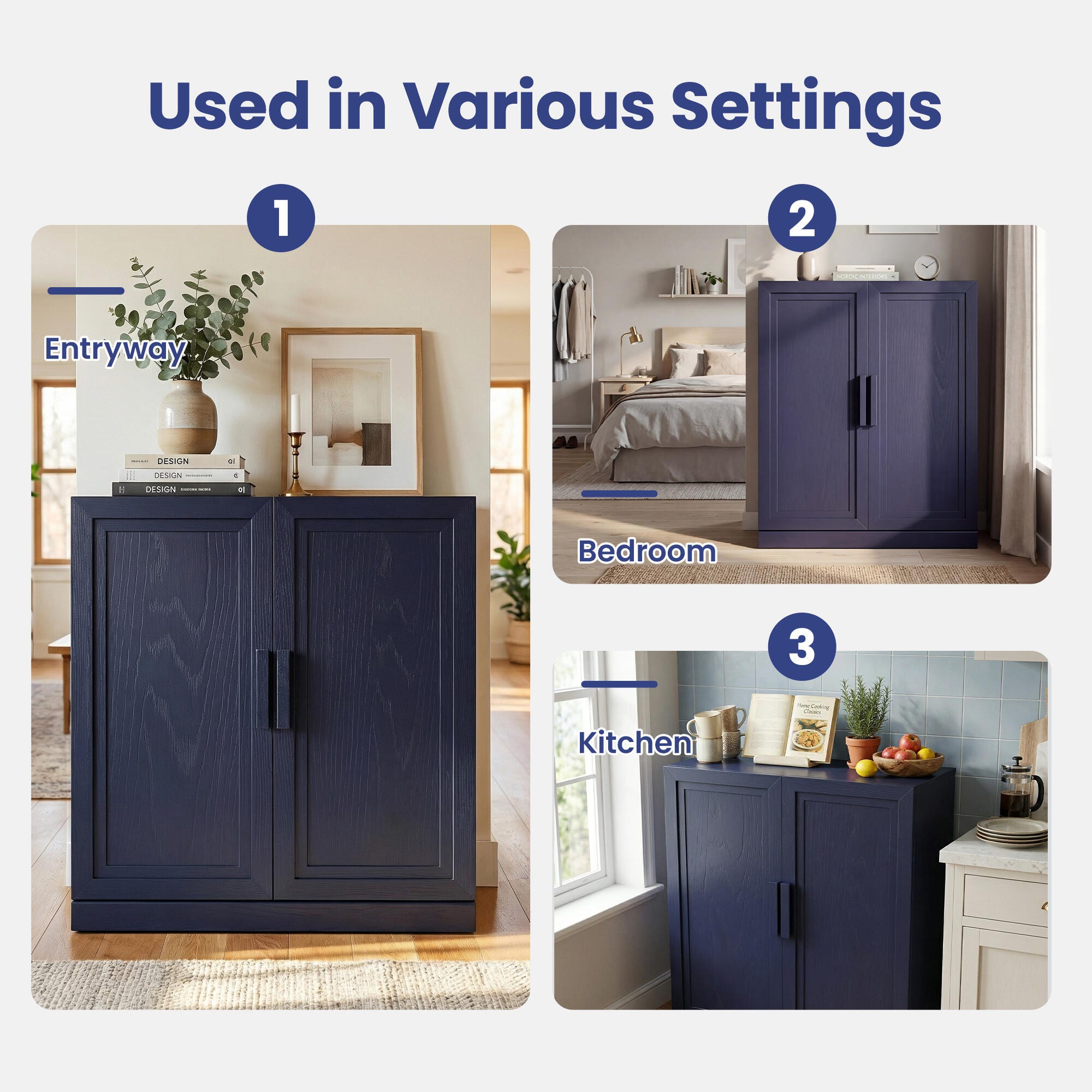 Dovelina Liora Utility 31" Accent Cabinet, Blue, large