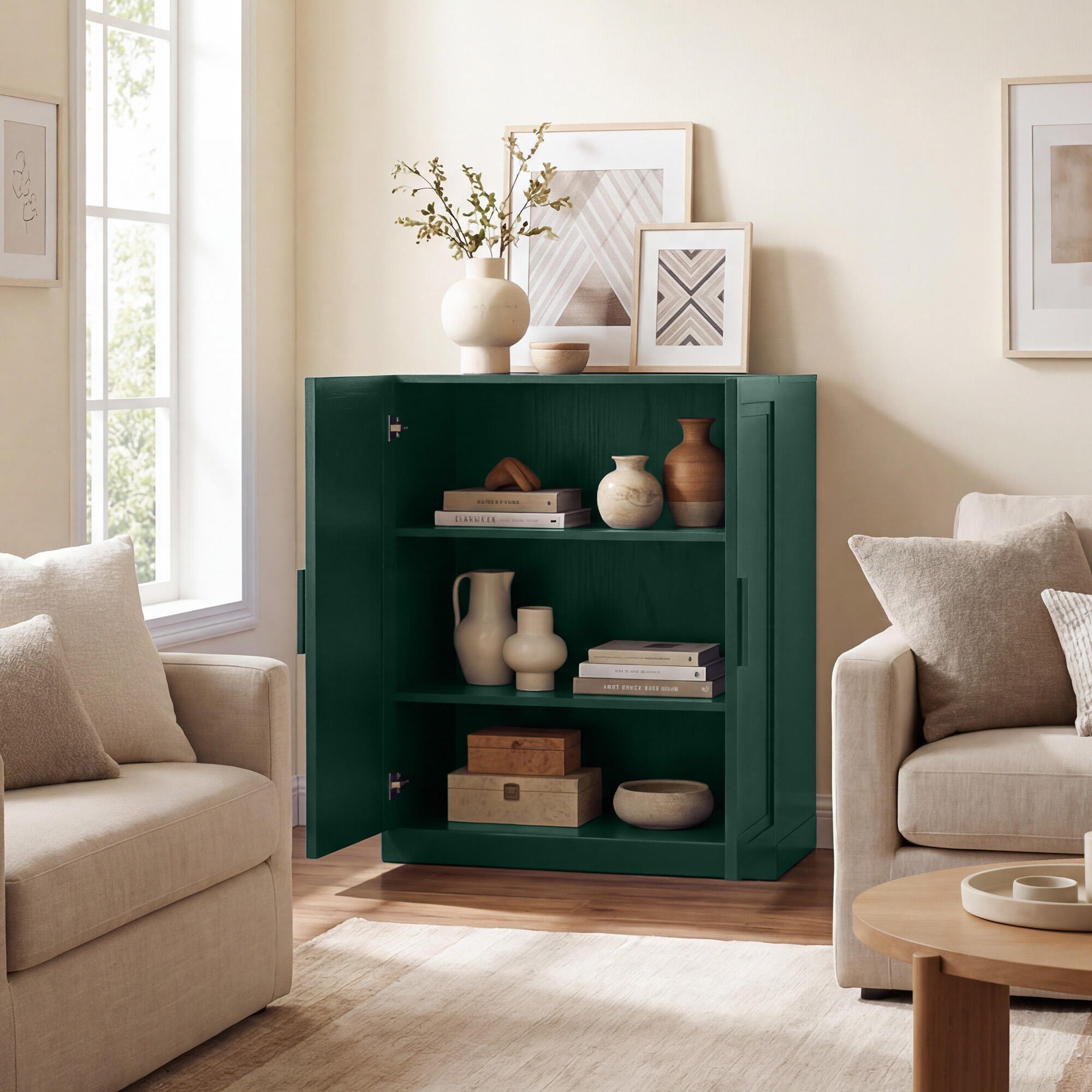 Dovelina Liora Utility 31" Accent Cabinet, Green, large