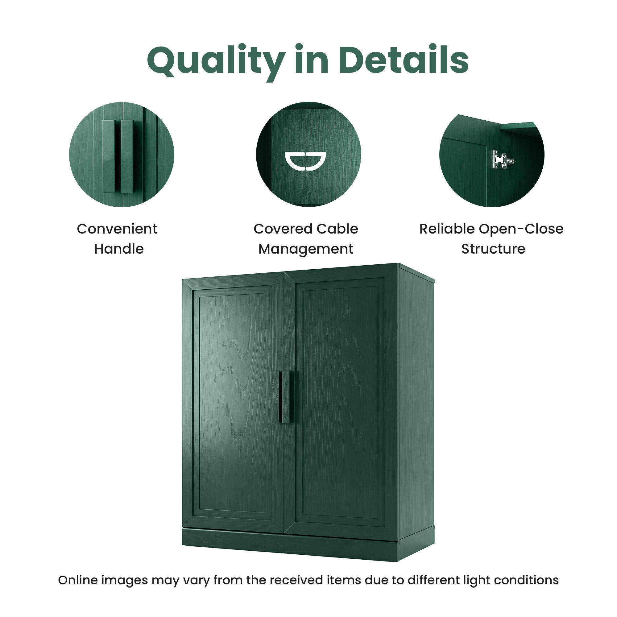 Dovelina Liora Utility 31" Accent Cabinet, Green, large