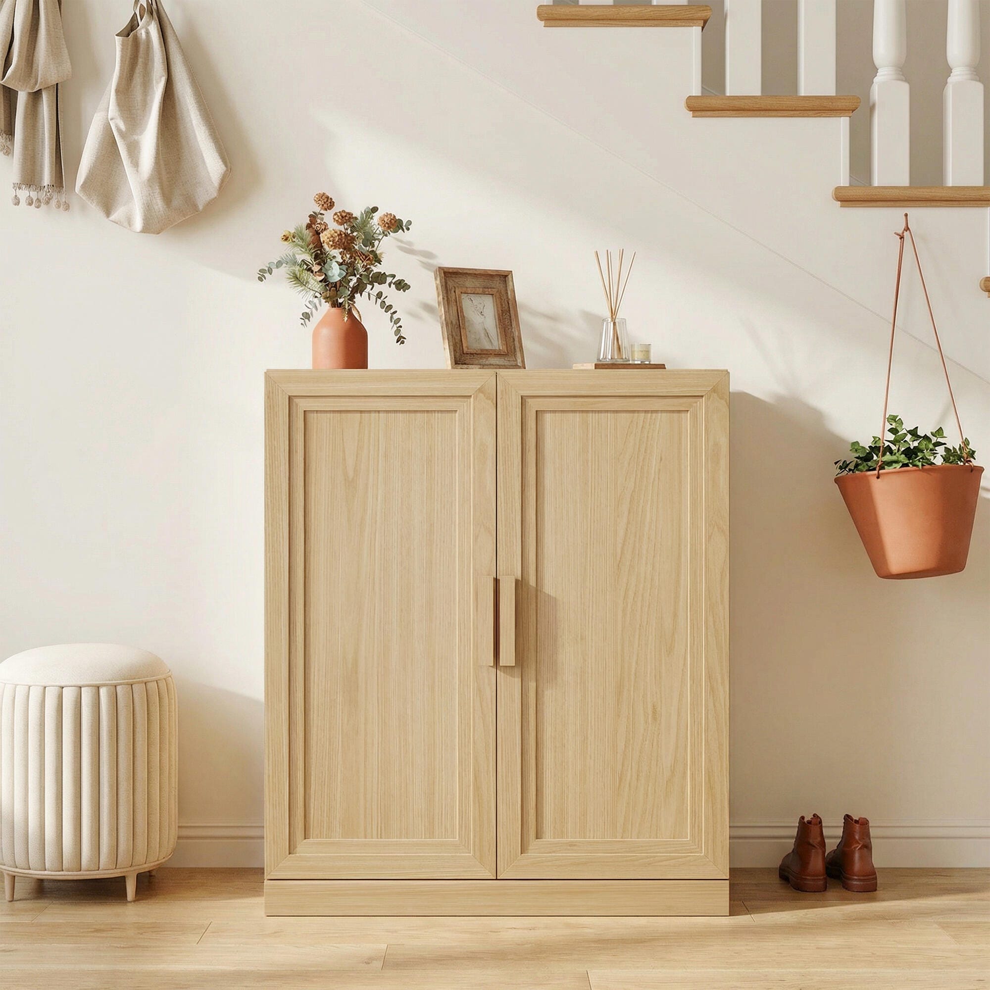 Dovelina Liora Utility 31" Accent Cabinet, Natural, large