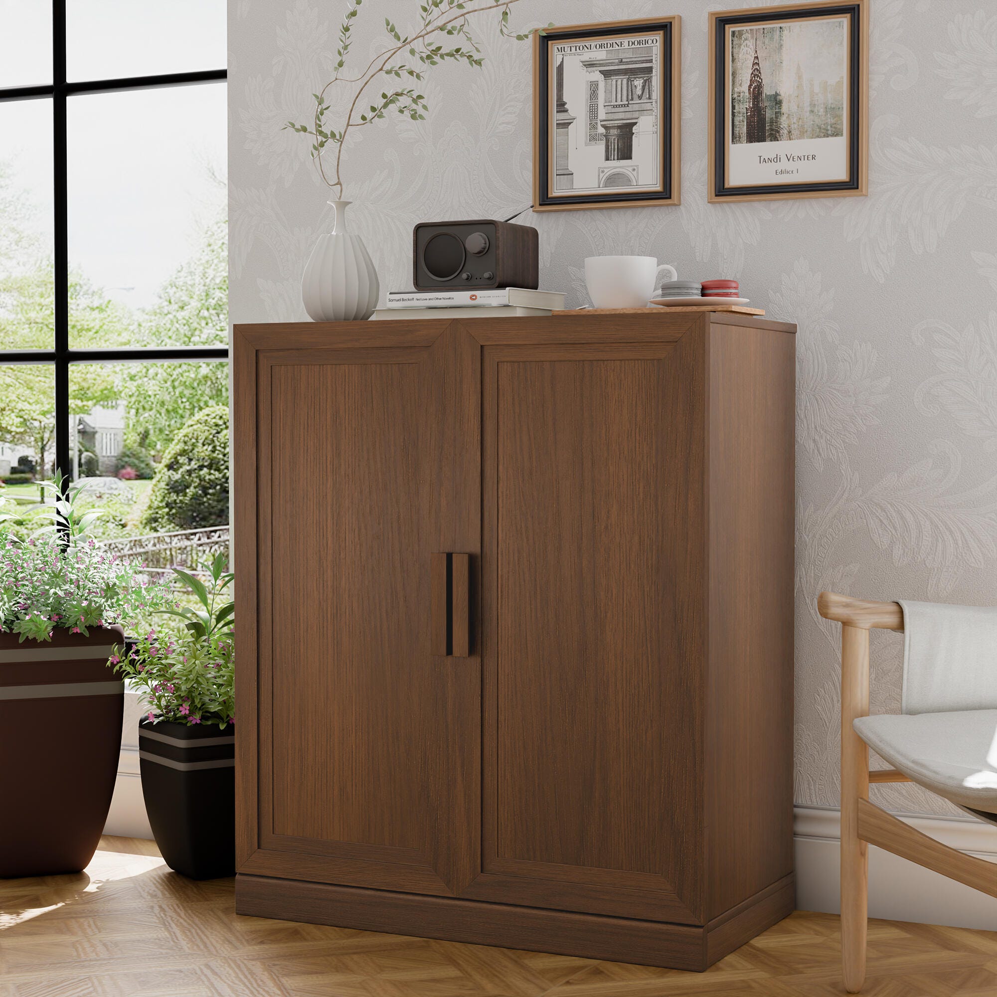 Dovelina Liora Utility 31" Accent Cabinet, Walnut, large