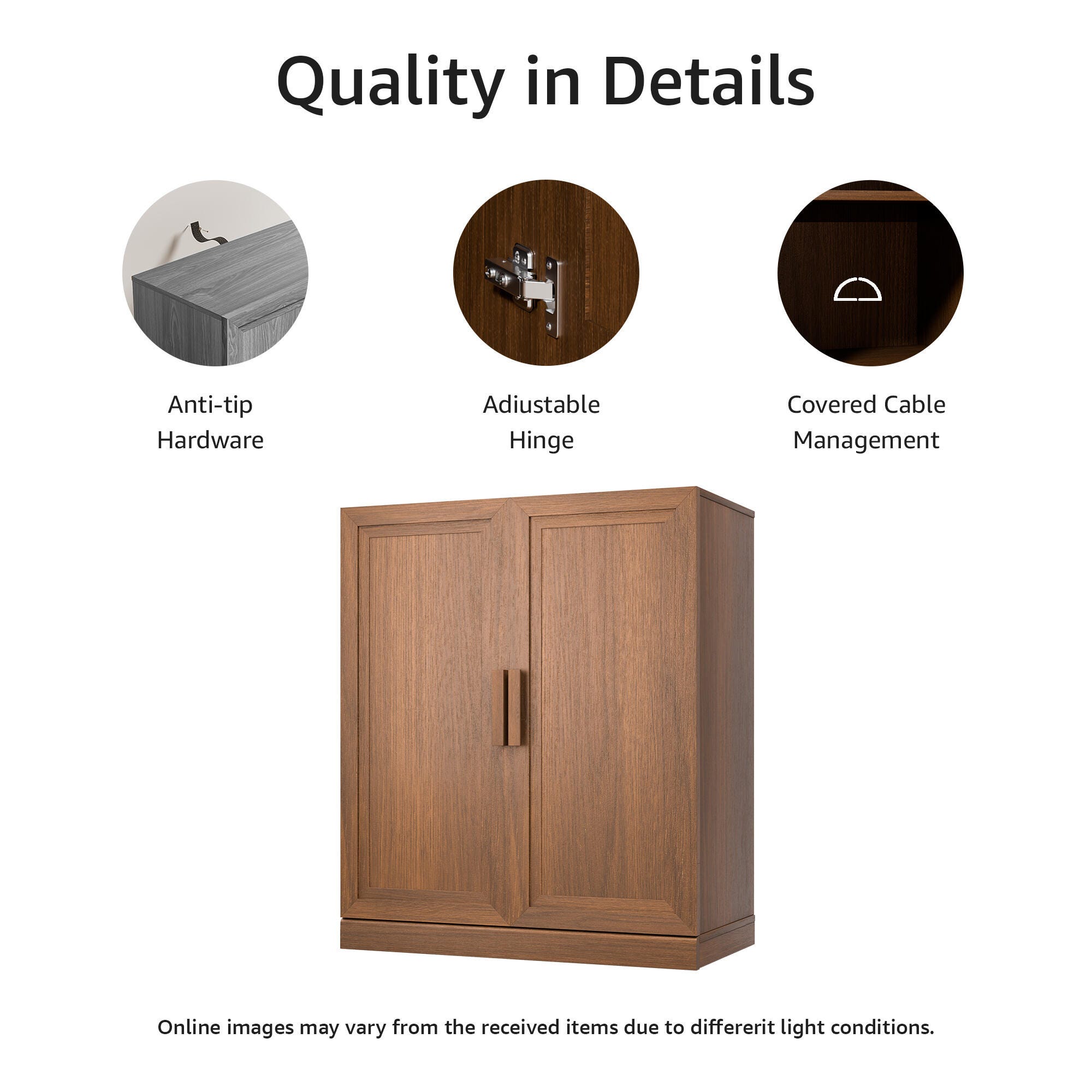 Dovelina Liora Utility 31" Accent Cabinet, Walnut, large