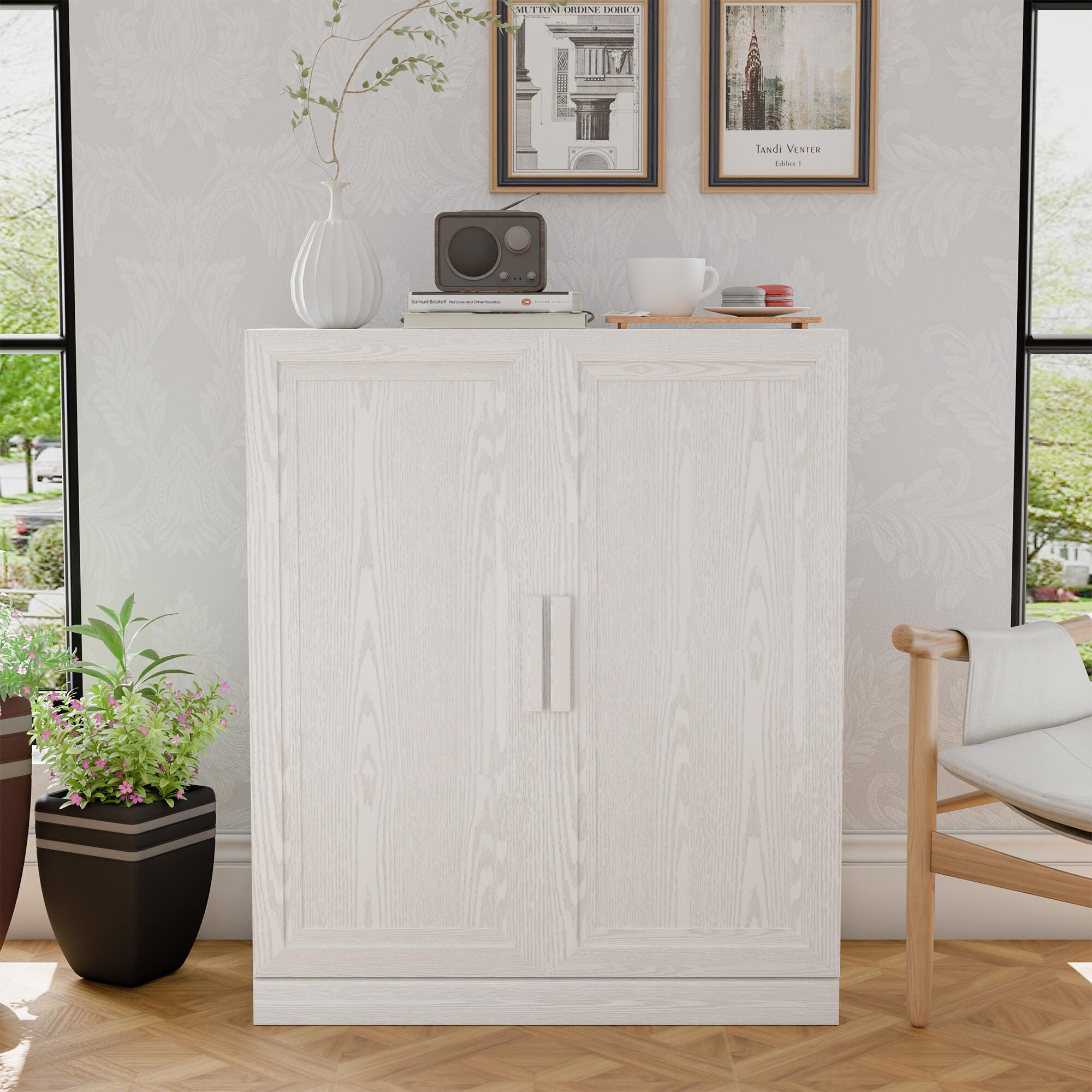 Dovelina Liora Utility 31" Accent Cabinet, White, rollover
