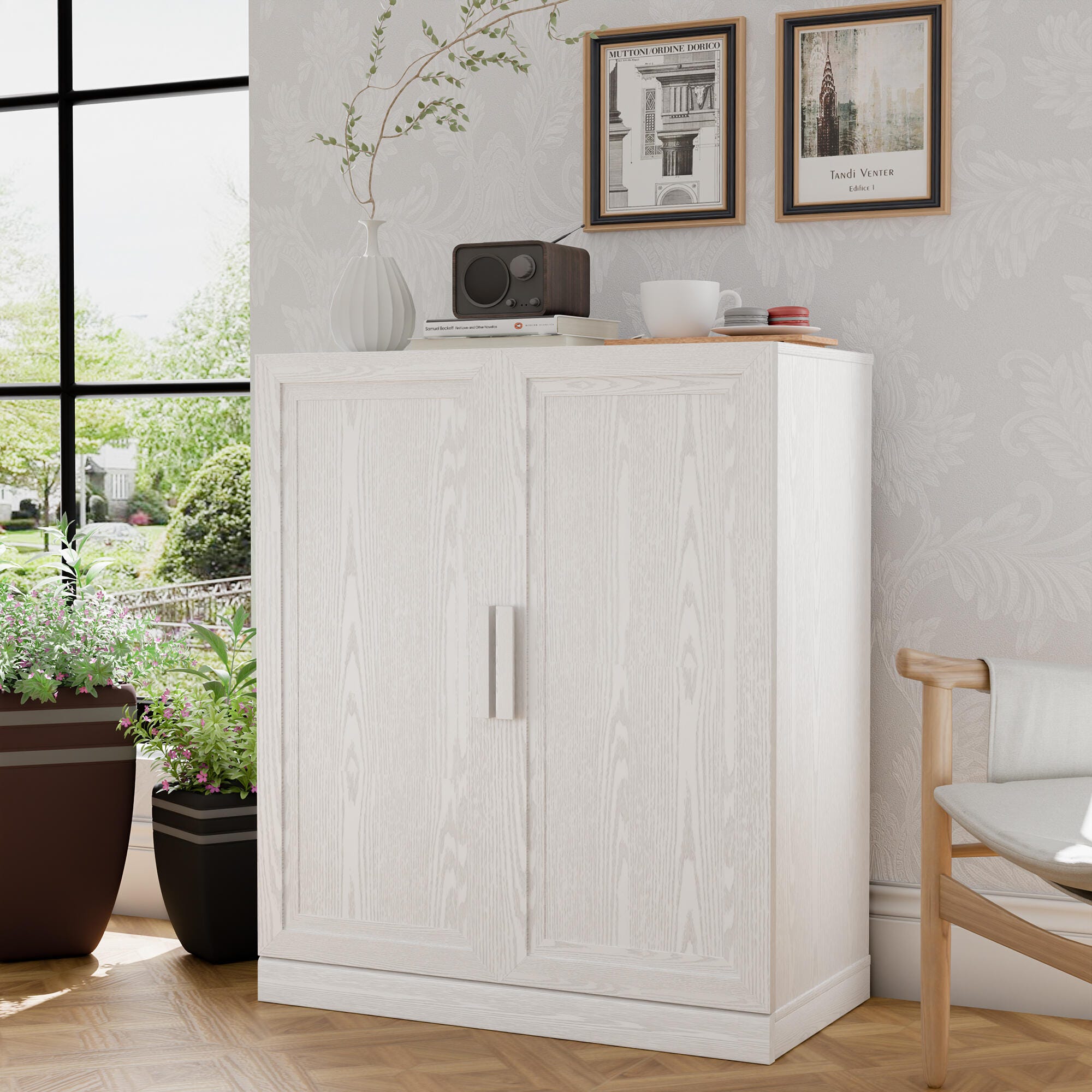 Dovelina Liora Utility 31" Accent Cabinet, White, large