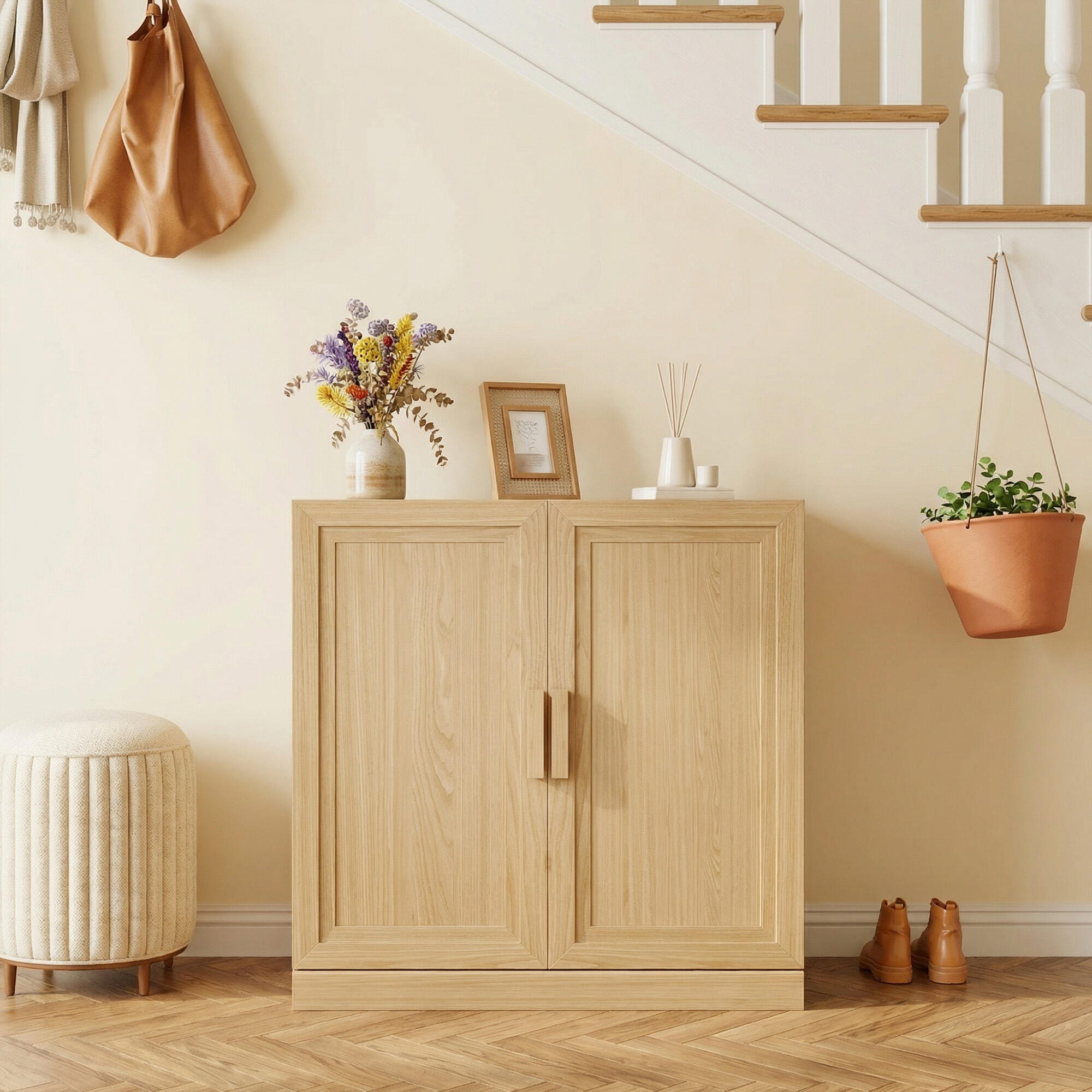 Dovelina Liora Short 31" Accent Cabinet, Natural, rollover