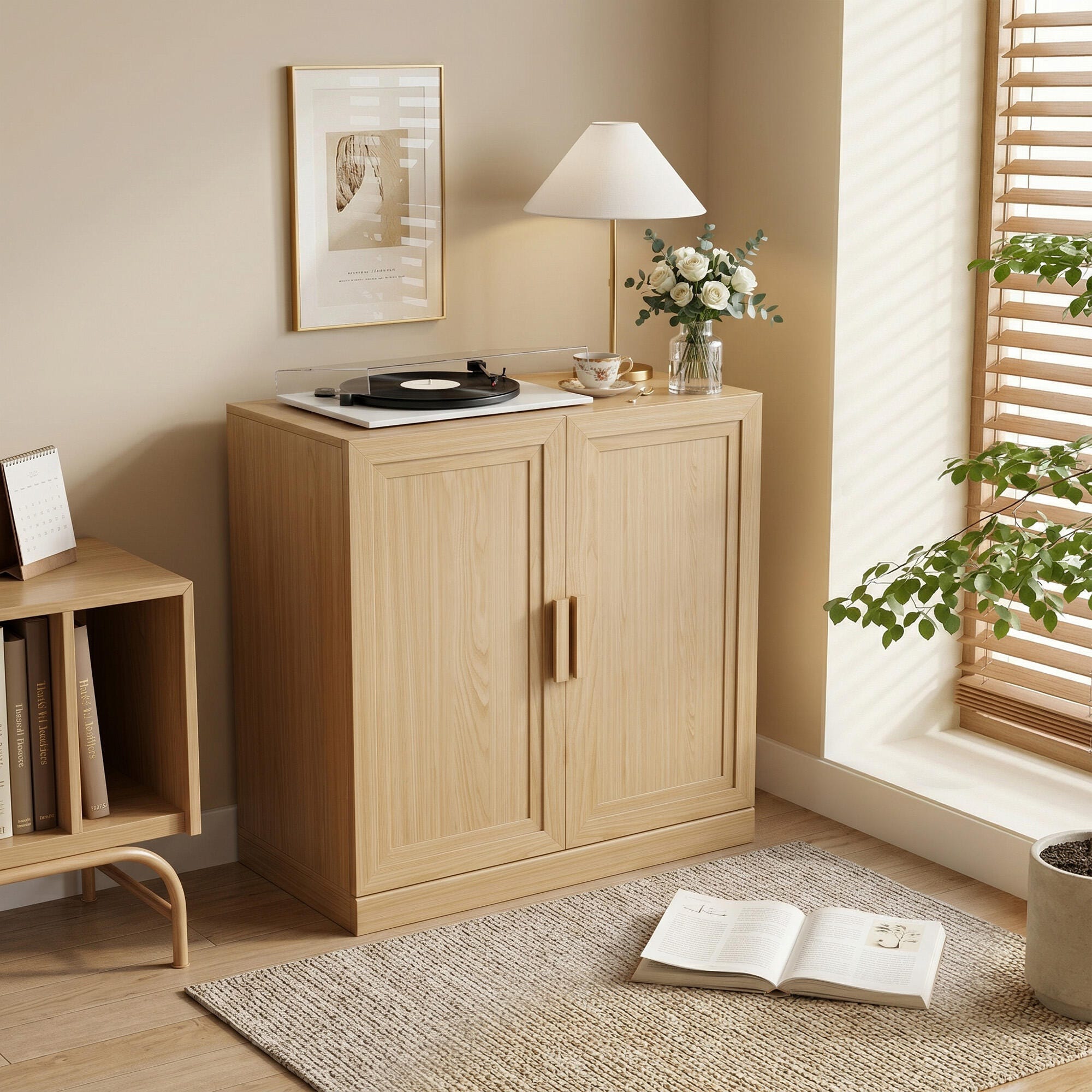 Dovelina Liora Short 31" Accent Cabinet, Natural, large