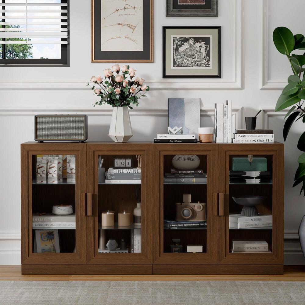 Dovelina Liora Solid 31" Accent Cabinet, Walnut, large