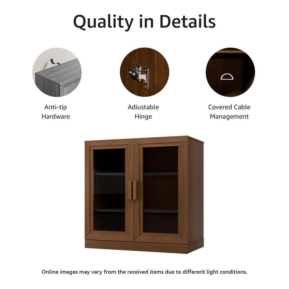 Dovelina Liora Solid 31" Accent Cabinet, Walnut, large