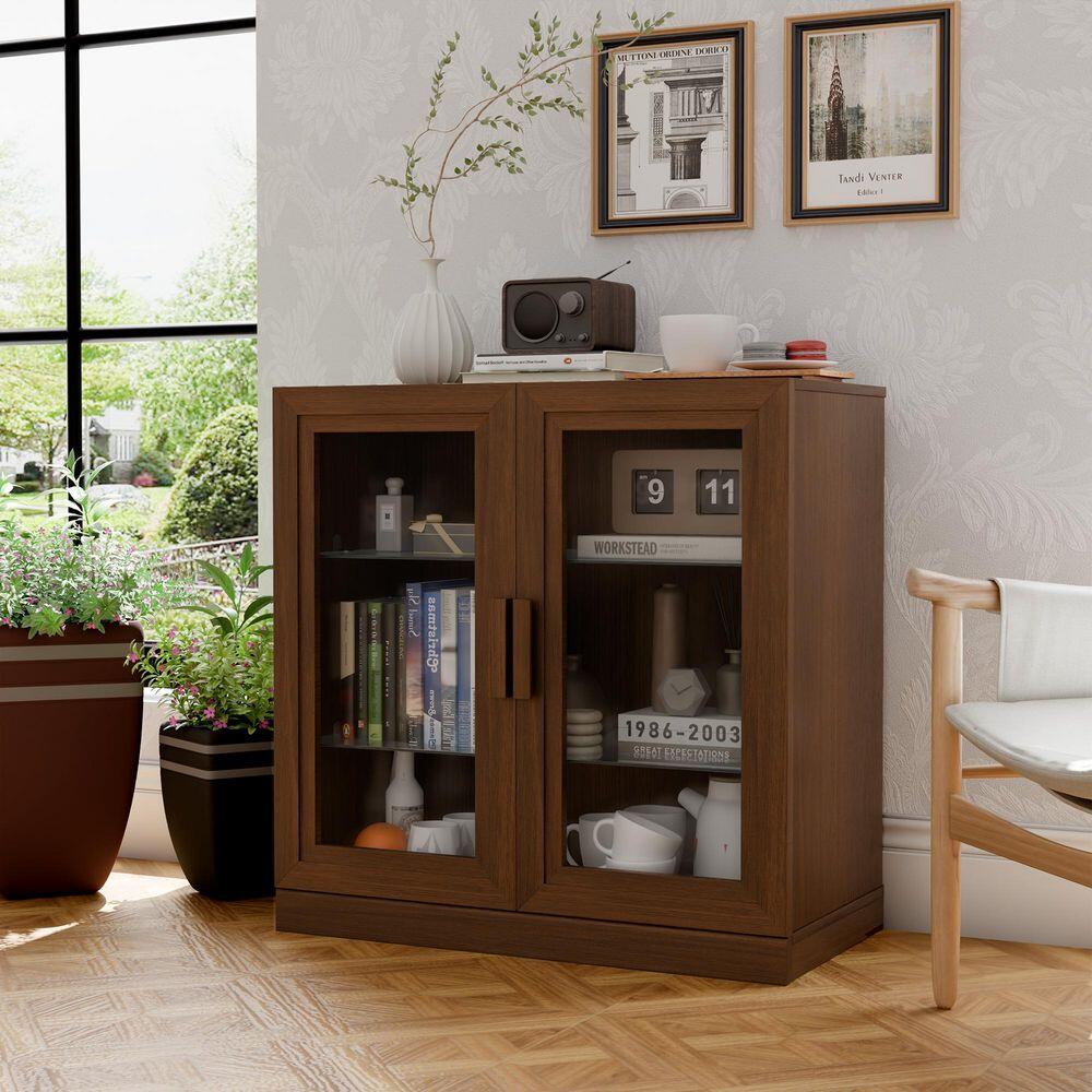 Dovelina Liora Solid 31" Accent Cabinet, Walnut, large