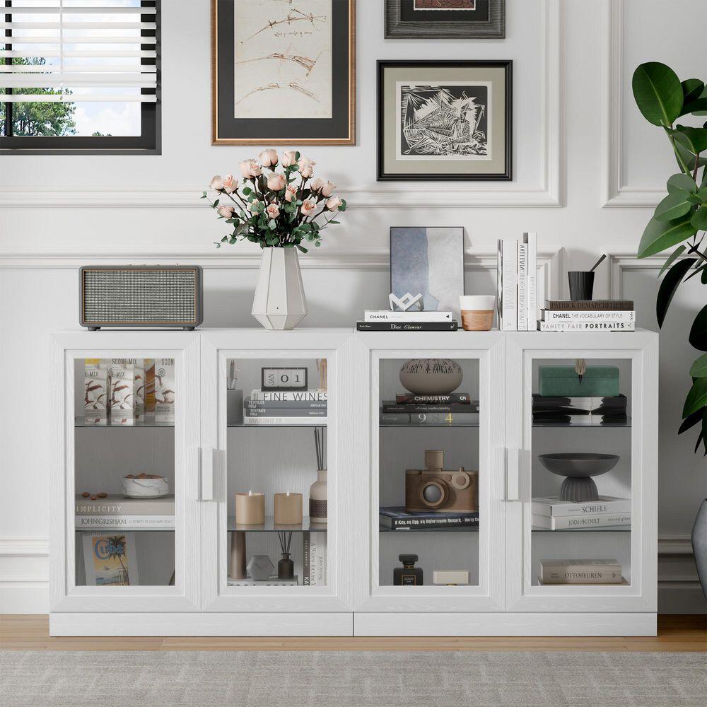 Dovelina Liora Solid 31" Accent Cabinet, White, large