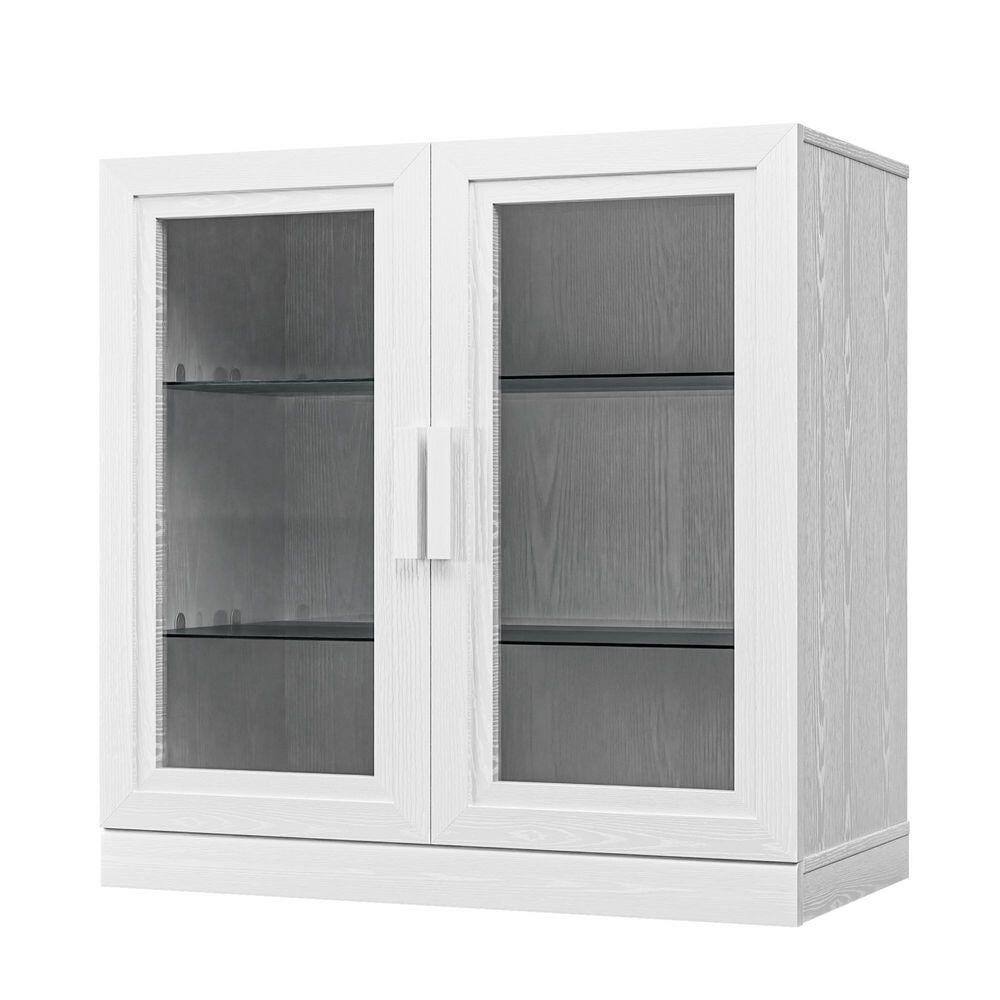 Dovelina Liora Solid 31" Accent Cabinet, White, large