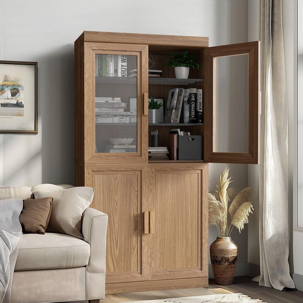 Dovelina Liora Solid 31" Accent Cabinet, Natural, large