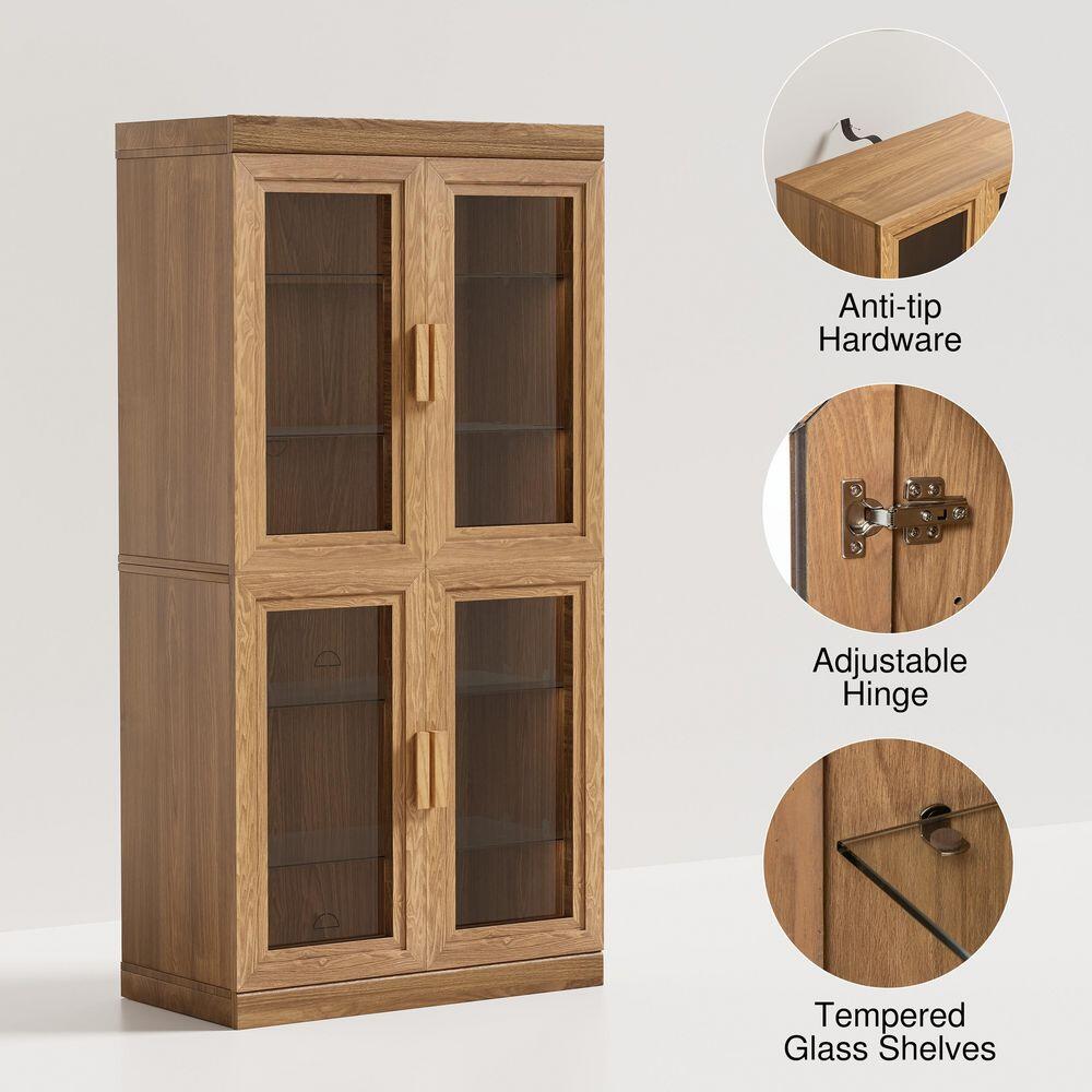 Dovelina Liora Solid 31" Accent Cabinet, Natural, large