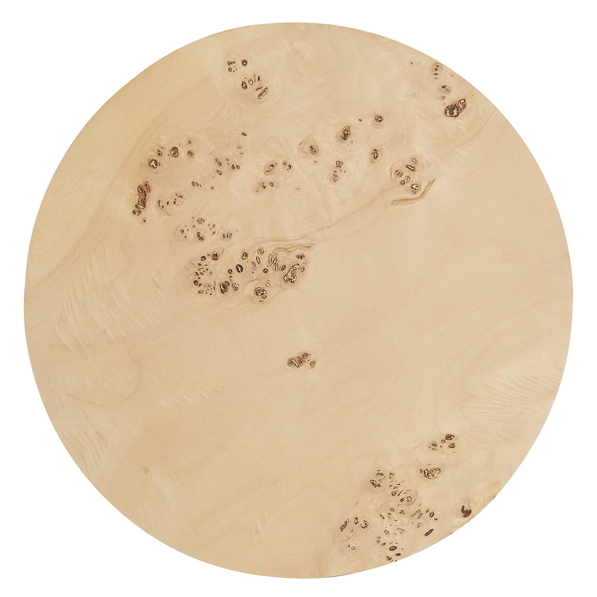 Modway Cosmos Round End Table, Natural, large