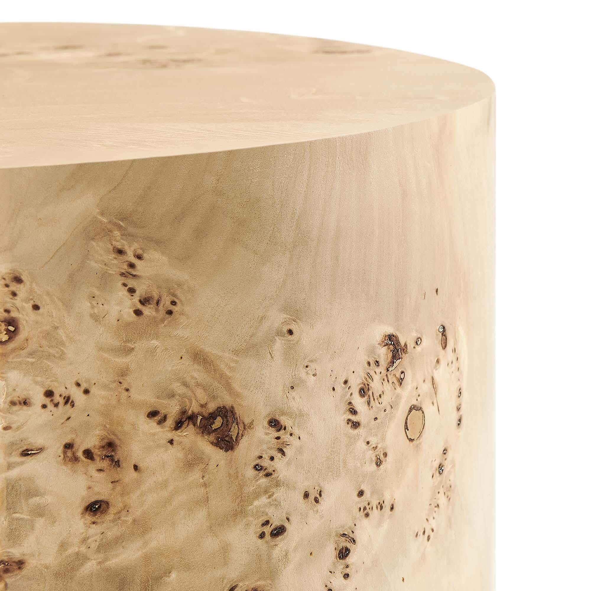 Modway Cosmos Round End Table, Natural, large