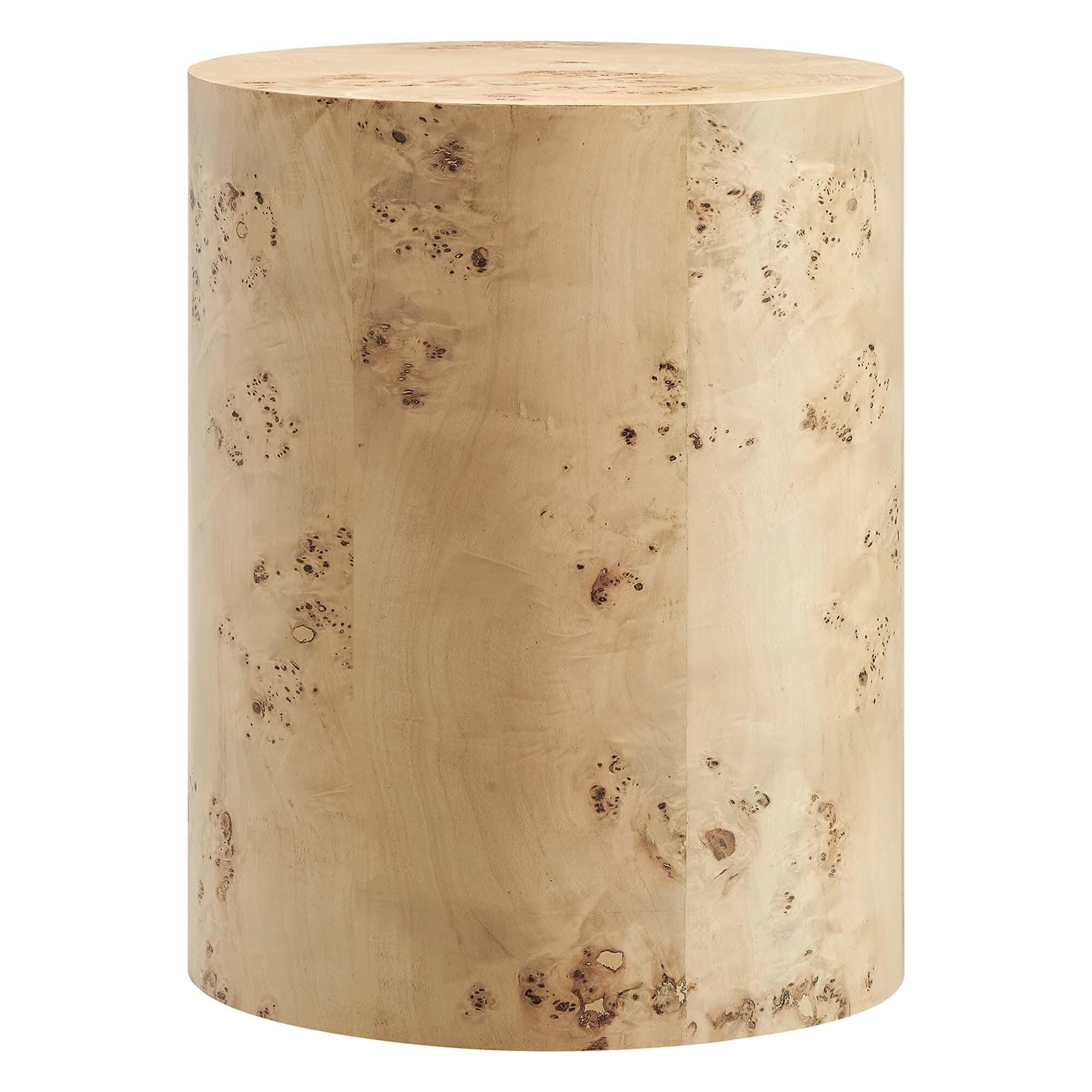 Modway Cosmos Round End Table, Natural, large
