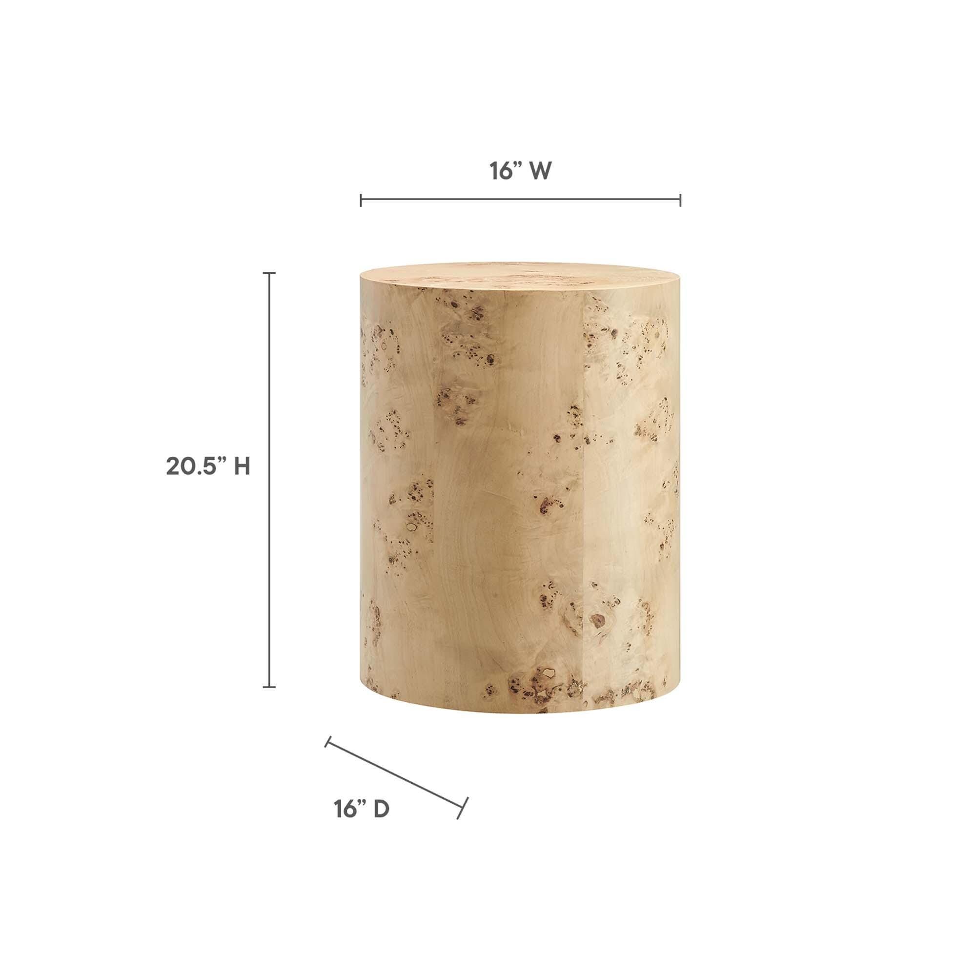 Modway Cosmos Round End Table, Natural, large