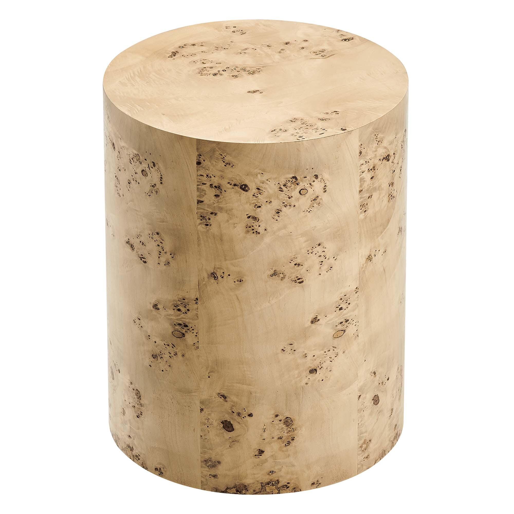 Modway Cosmos Round End Table, Natural, large