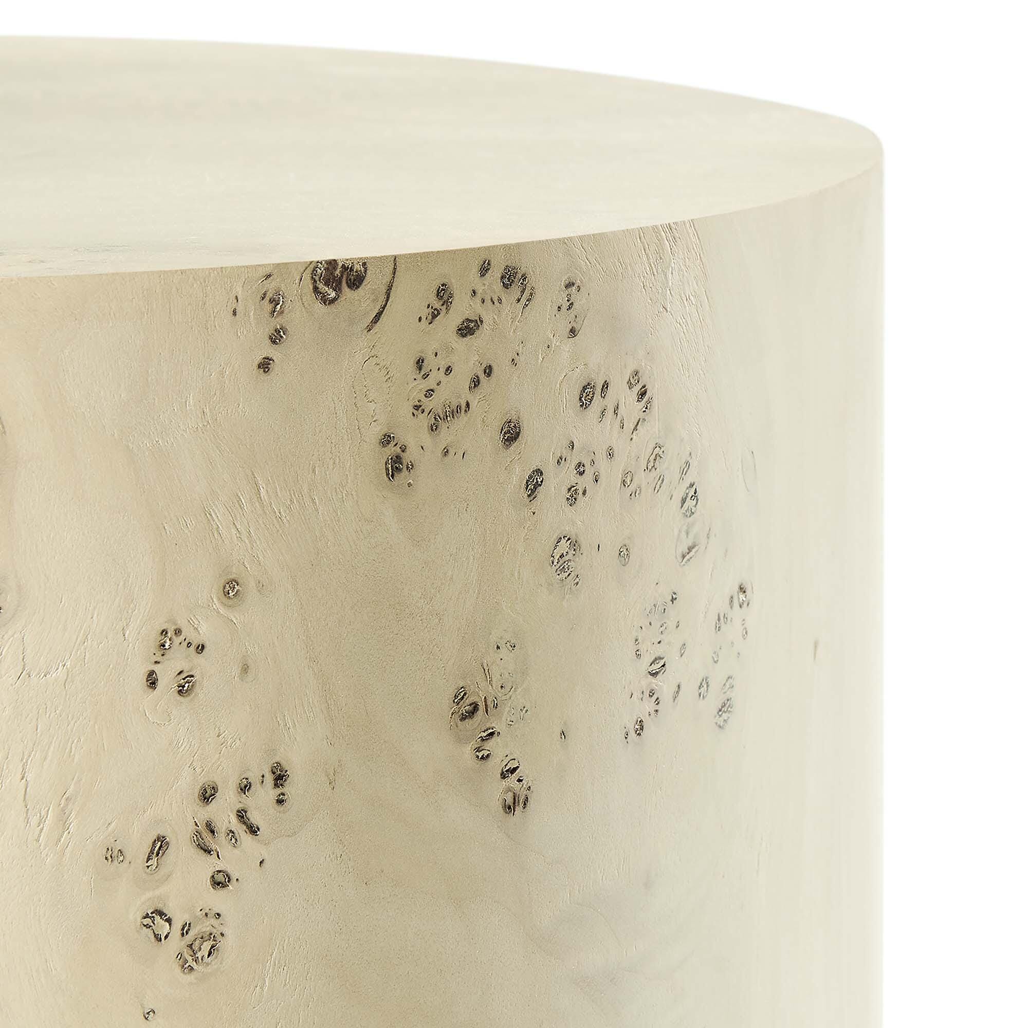 Modway Cosmos Round End Table, Ivory, large