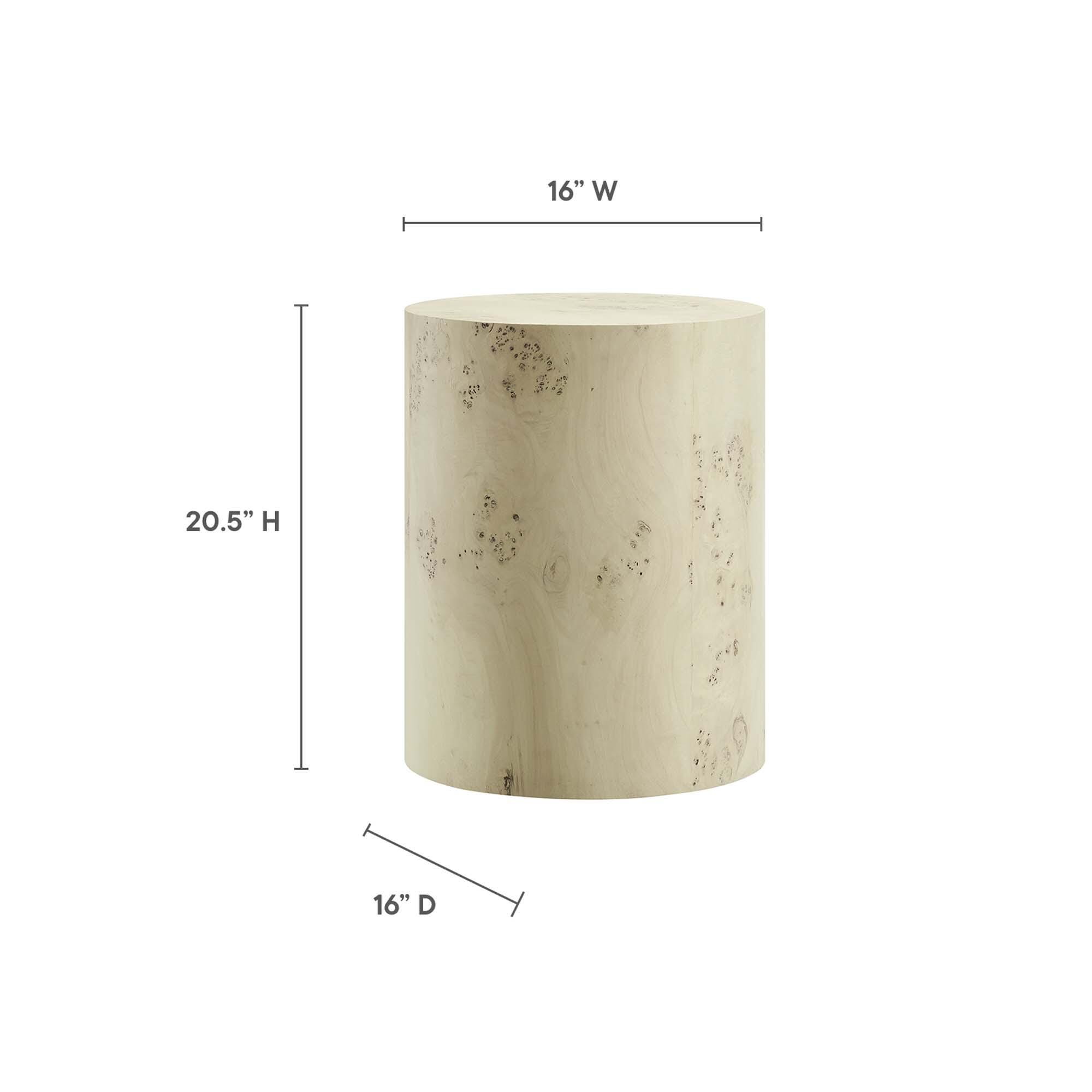 Modway Cosmos Round End Table, Ivory, large