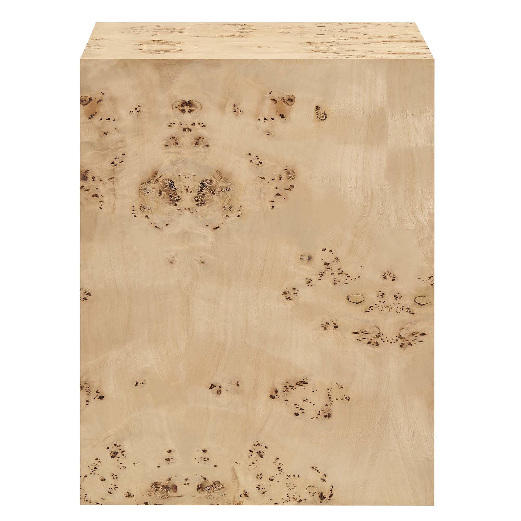 Modway Cosmos Square End Table, Natural, large