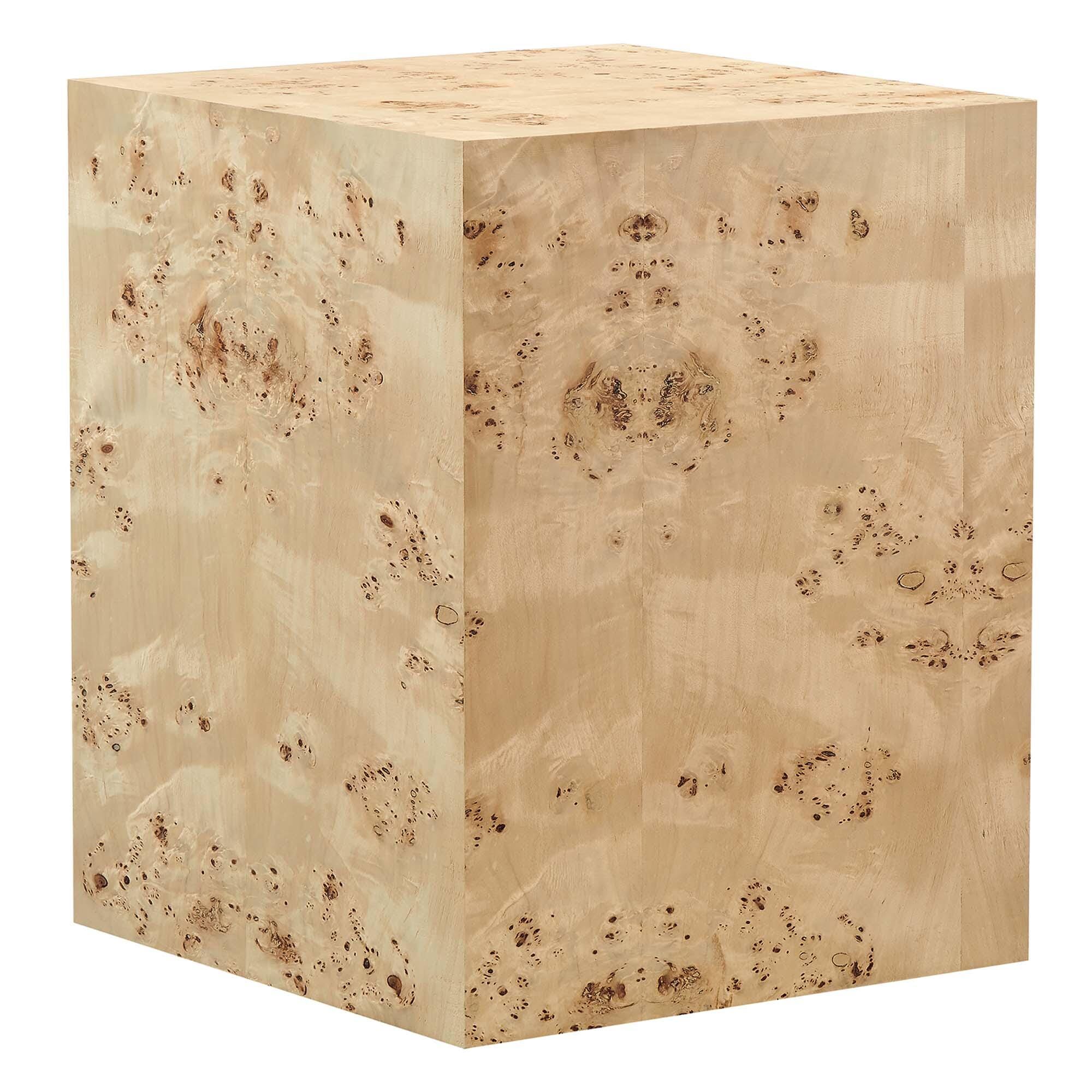 Modway Cosmos Square End Table, Natural, large