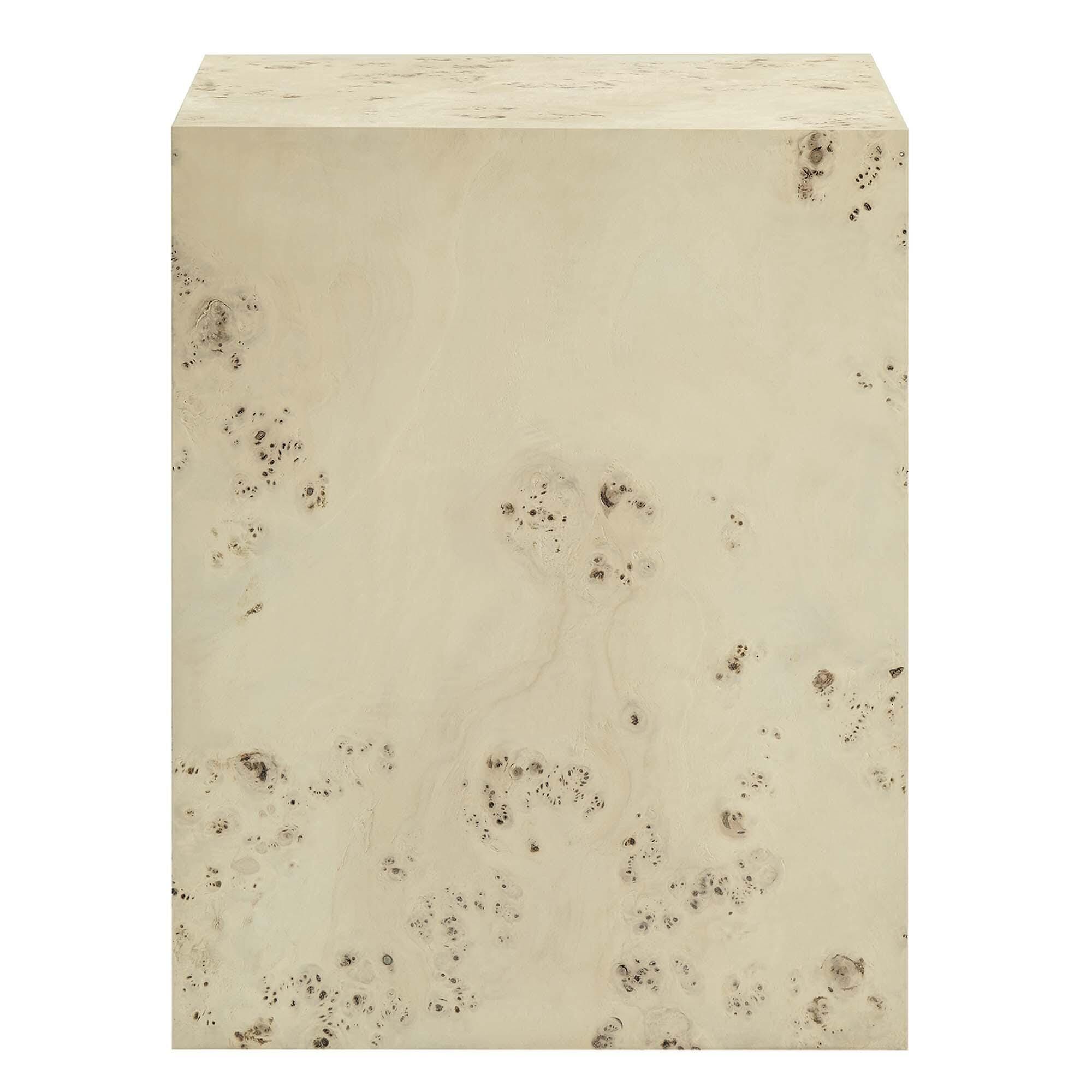 Modway Cosmos Square End Table, Ivory, large