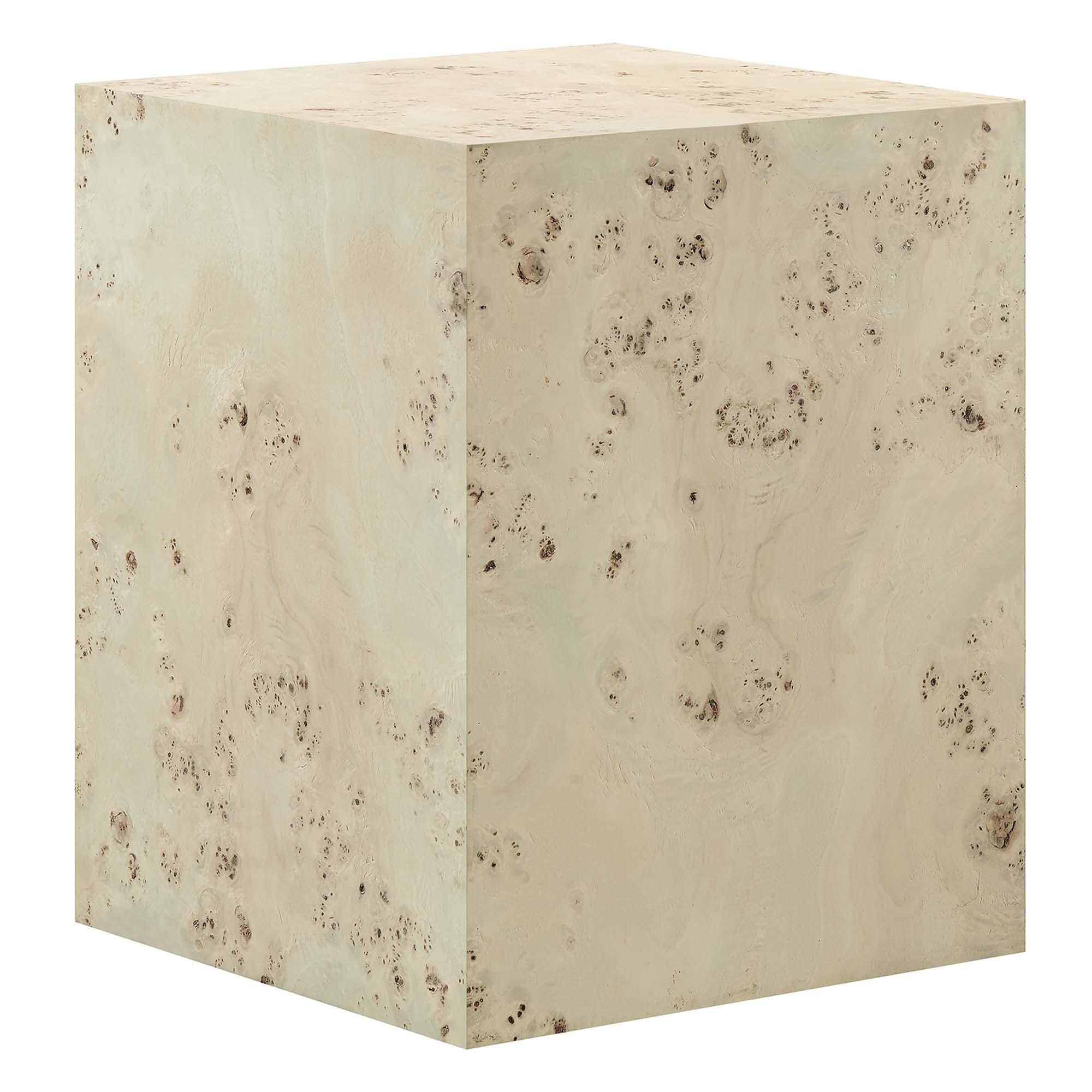 Modway Cosmos Square End Table, Ivory, large