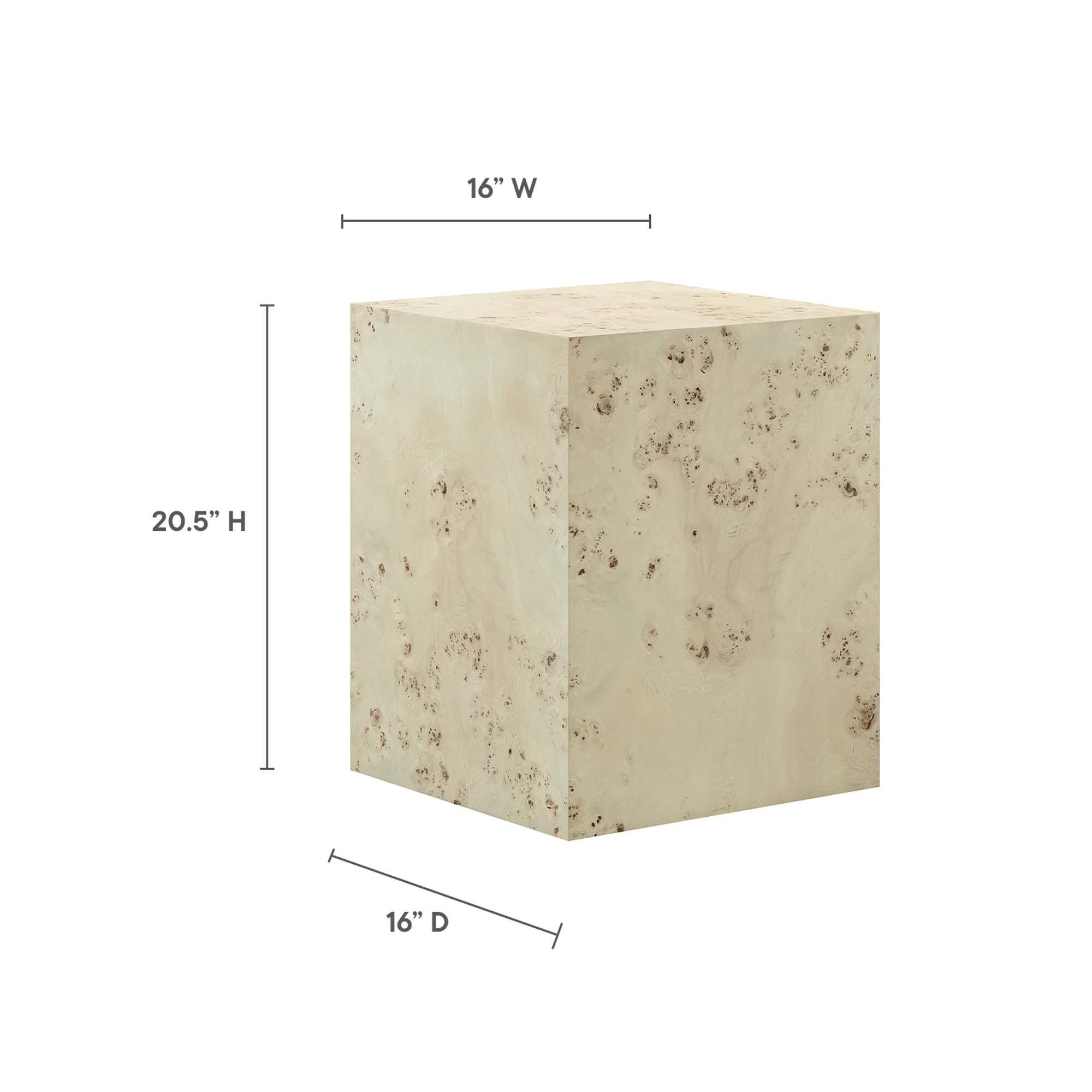 Modway Cosmos Square End Table, Ivory, large