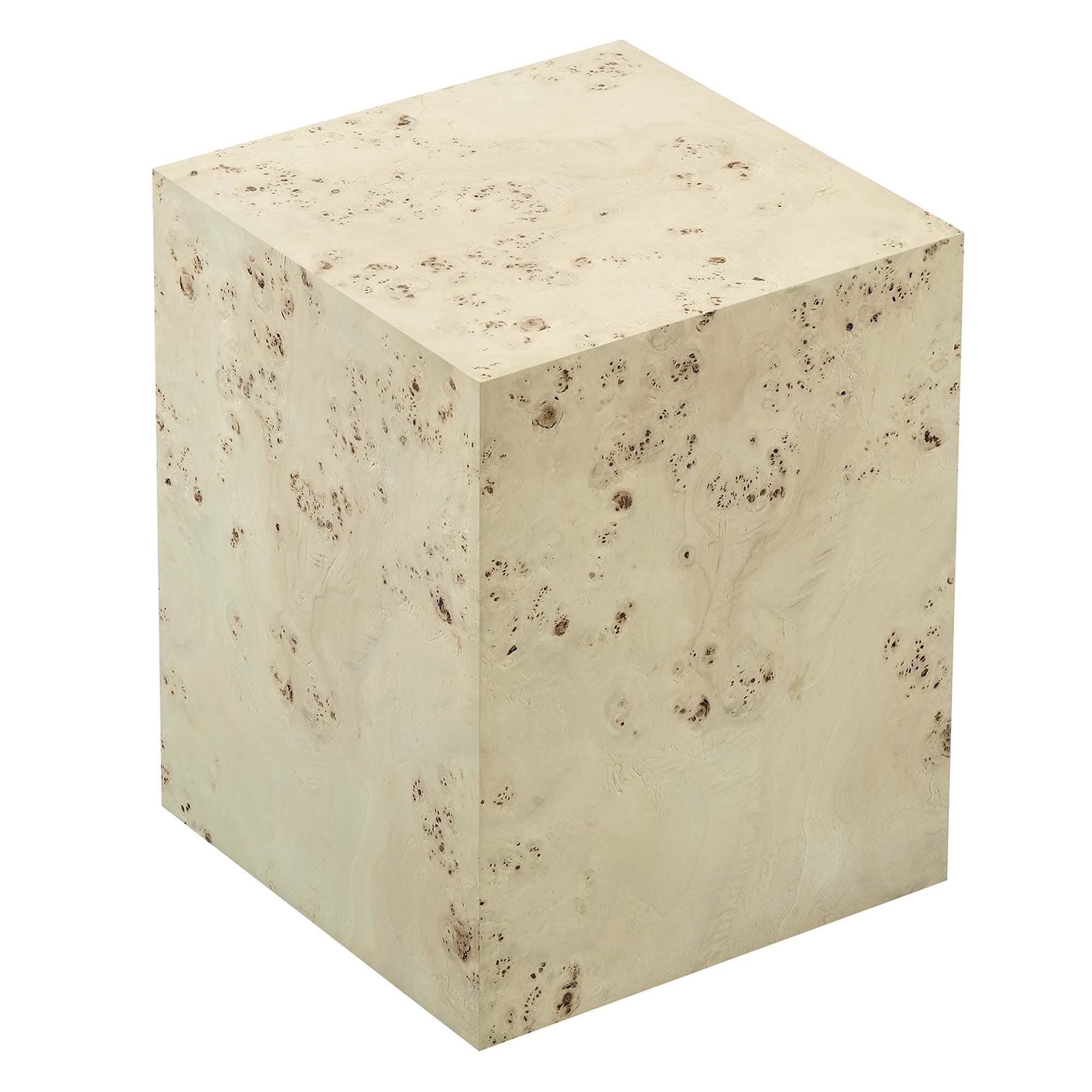 Modway Cosmos Square End Table, Ivory, large