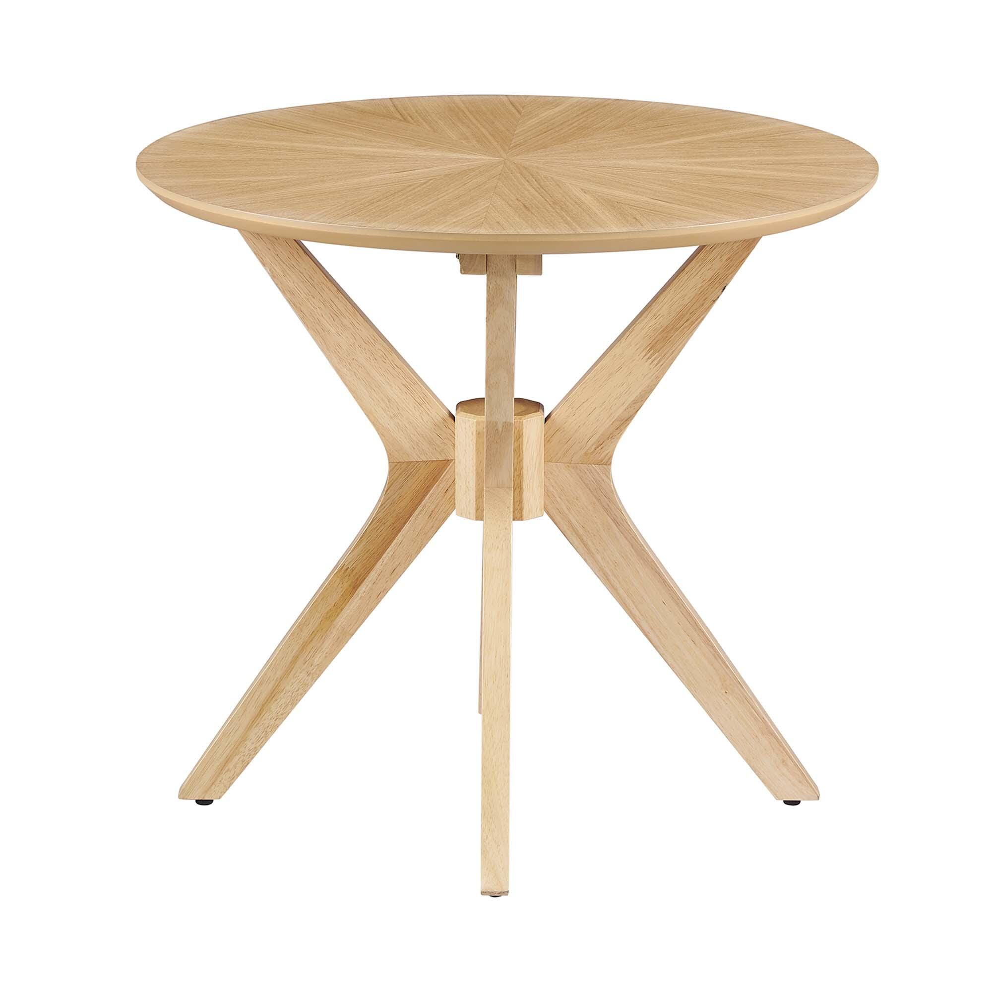 Modway Crossroads Round End Table, Oak, large