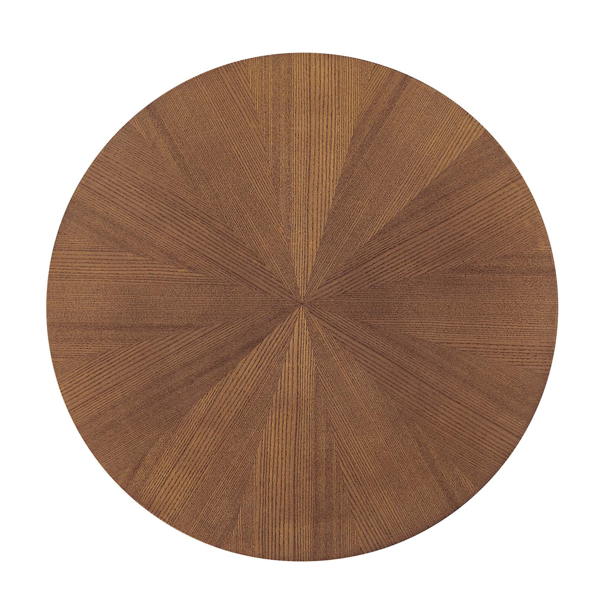 Modway Crossroads Round End Table, Walnut, large