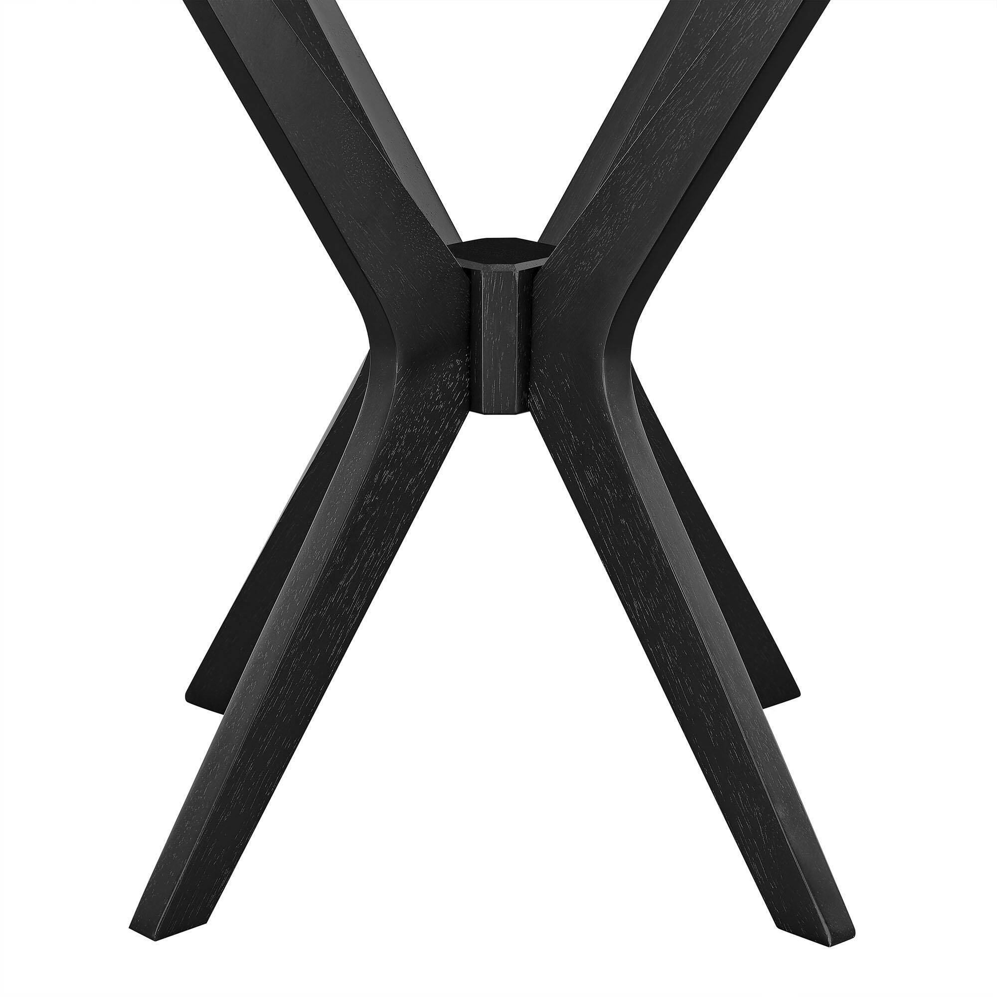 Modway Crossroads Round End Table, Black, large