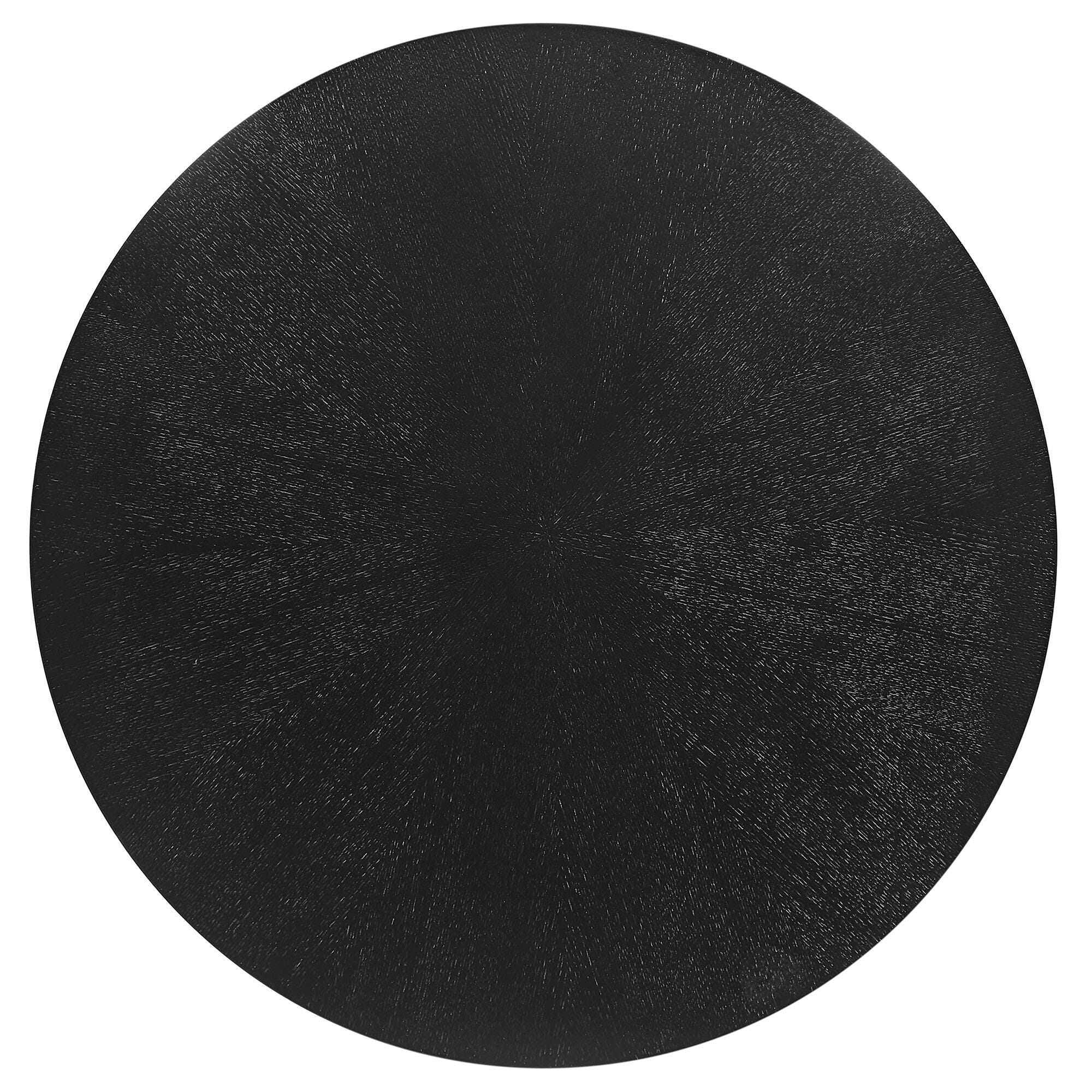 Modway Crossroads Round End Table, Black, large