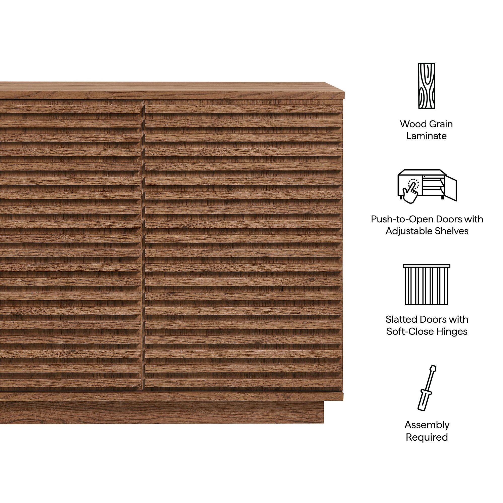 Modway Render 35" Accent Cabinet, Walnut, large