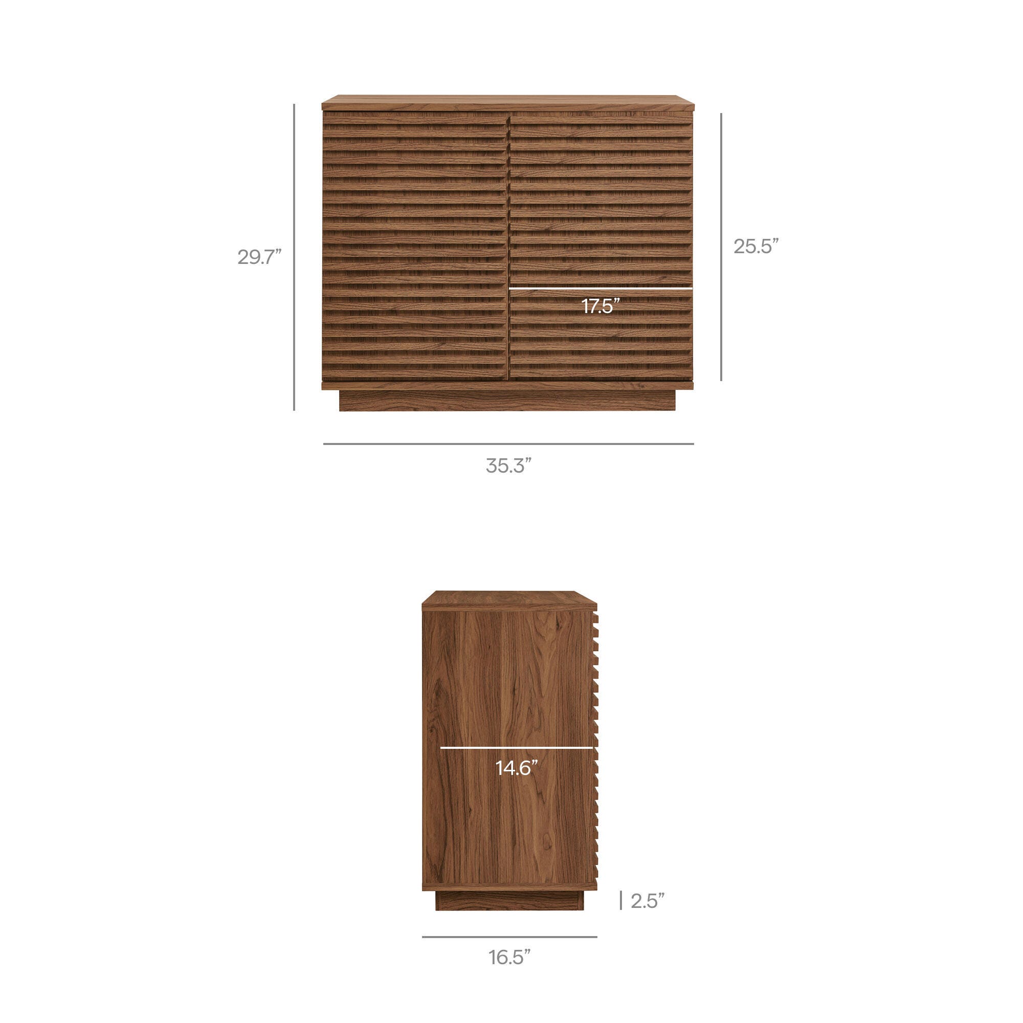 Modway Render 35" Accent Cabinet, Walnut, large