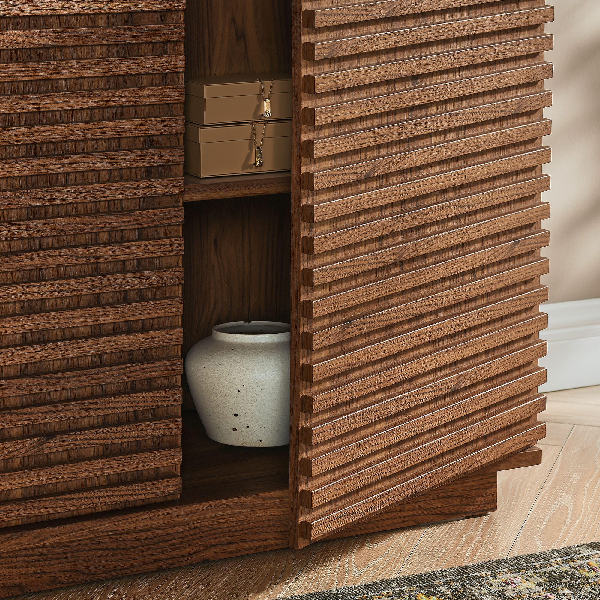Modway Render 35" Accent Cabinet, Walnut, large