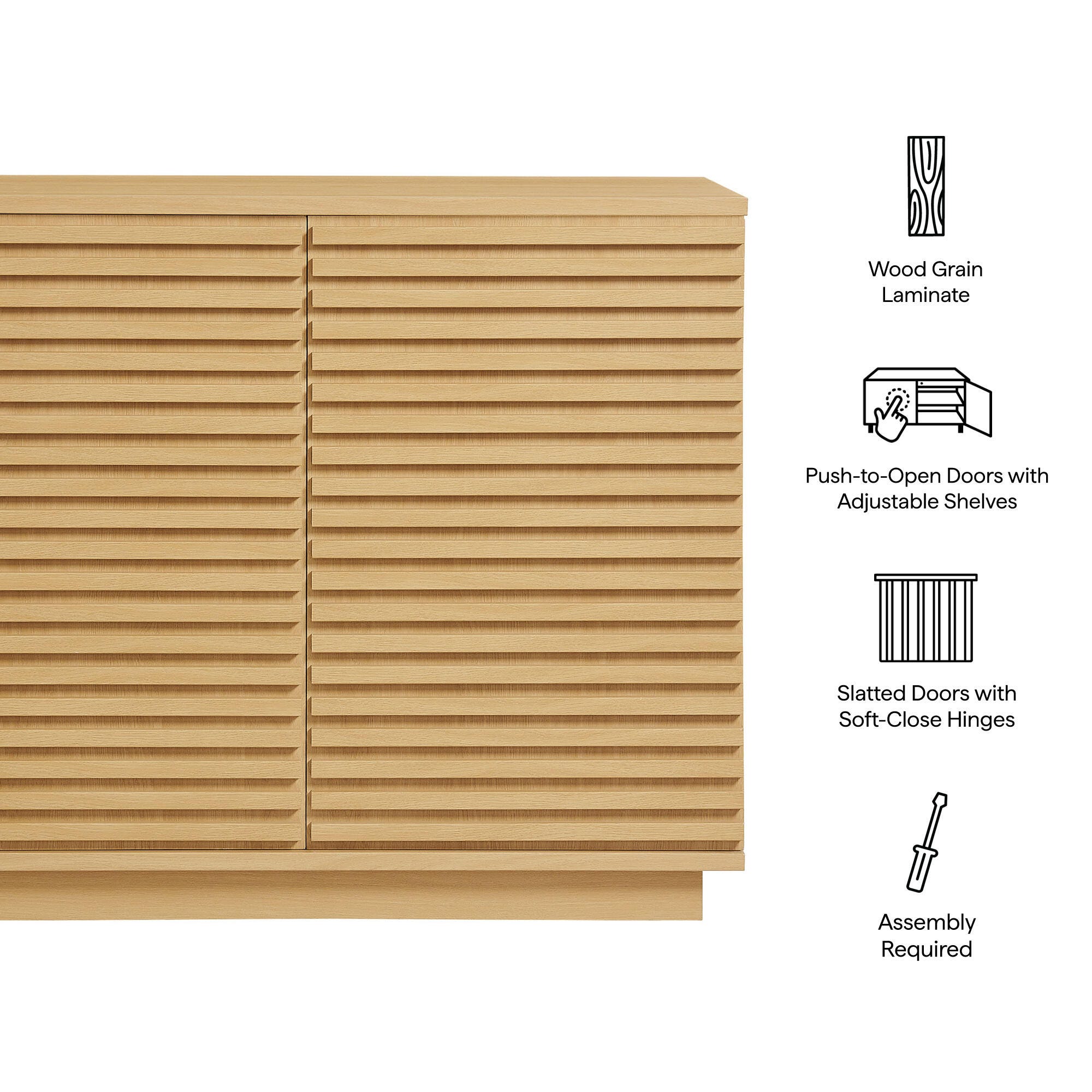 Modway Render 35" Accent Cabinet, Oak, large