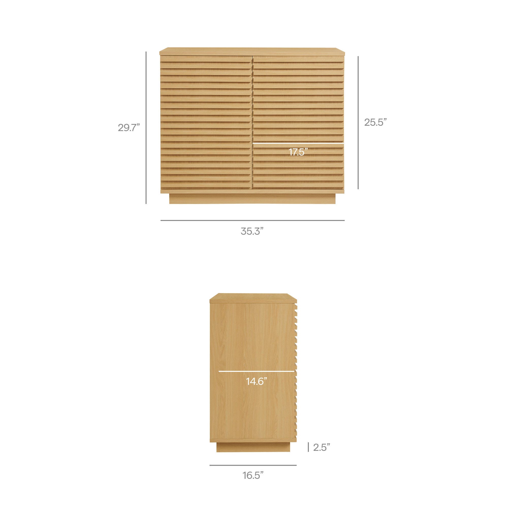 Modway Render 35" Accent Cabinet, Oak, large