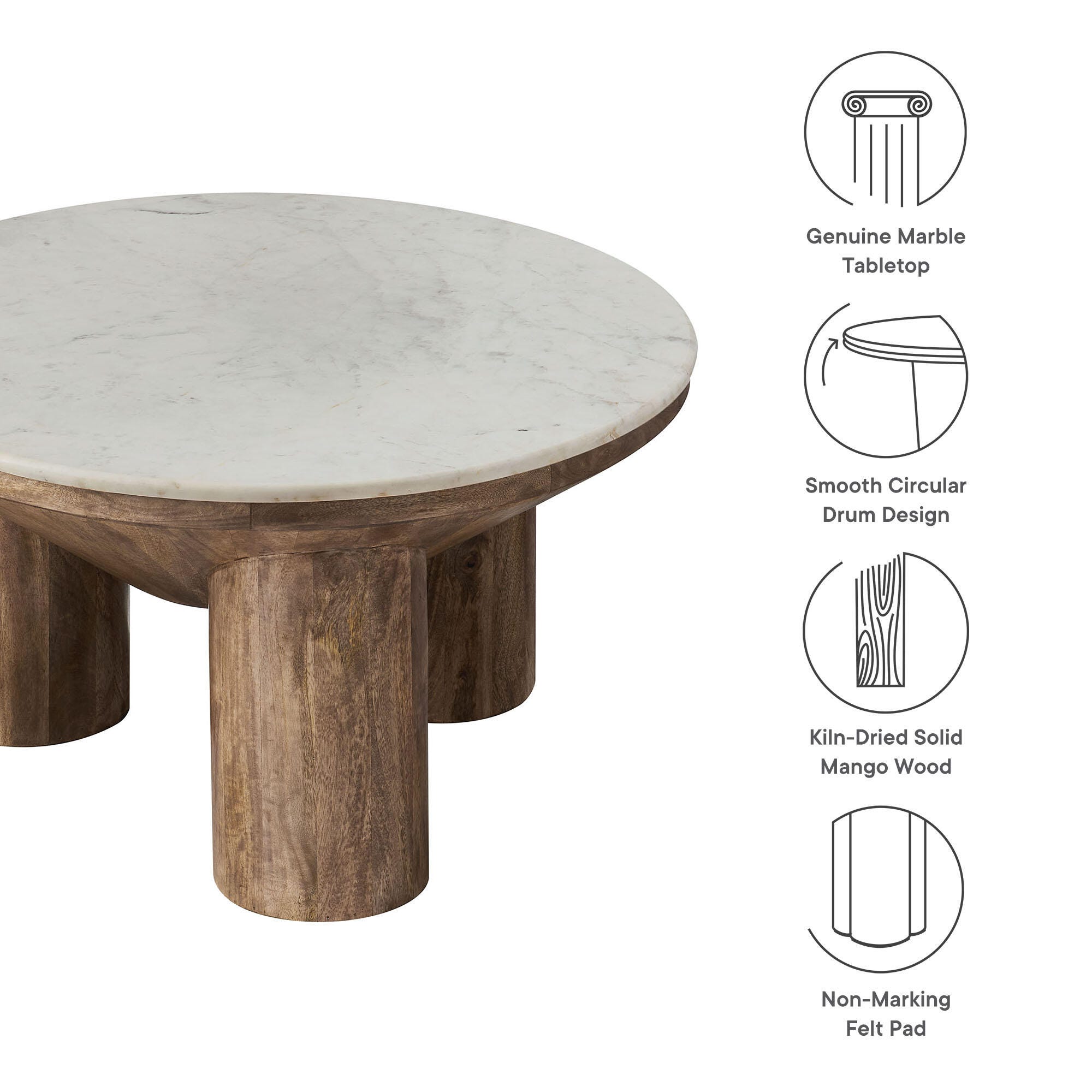 Modway Ellison Round Coffee Table, , large