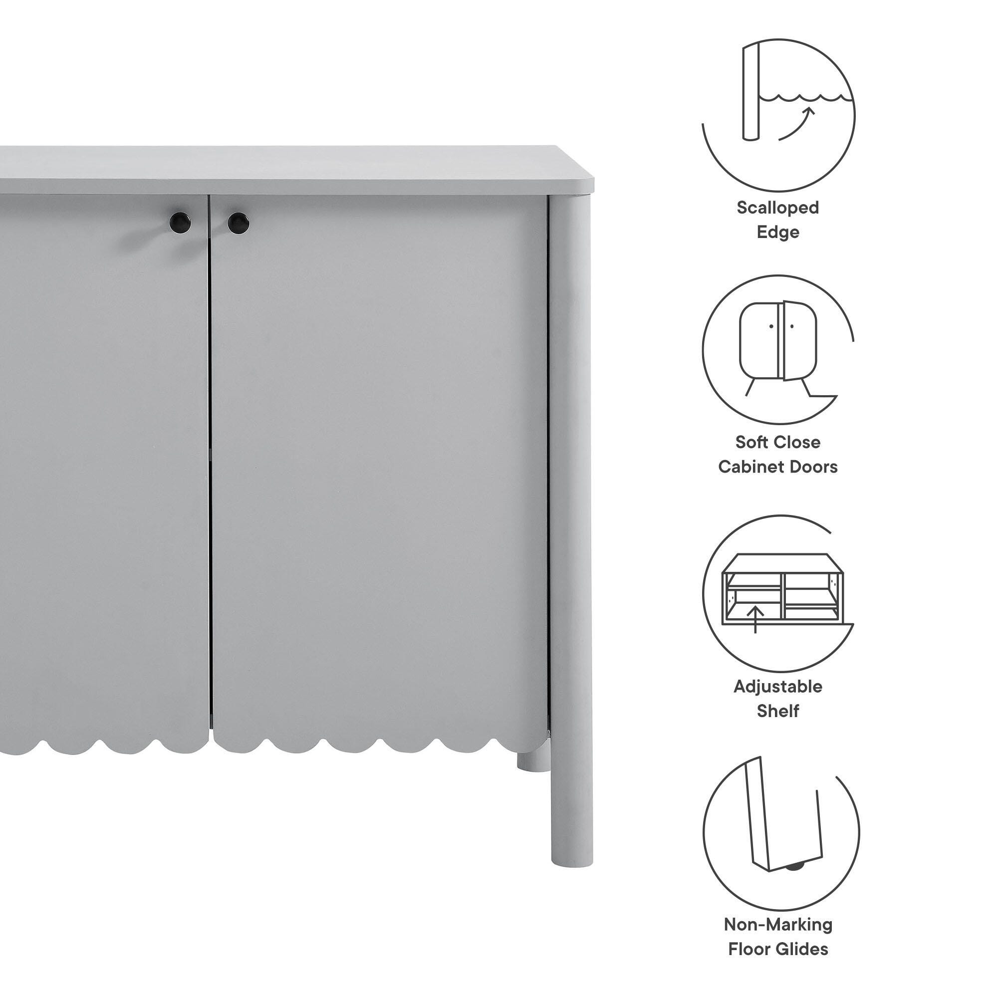 Modway Emmeline 35" Accent Cabinet, Light Gray, large