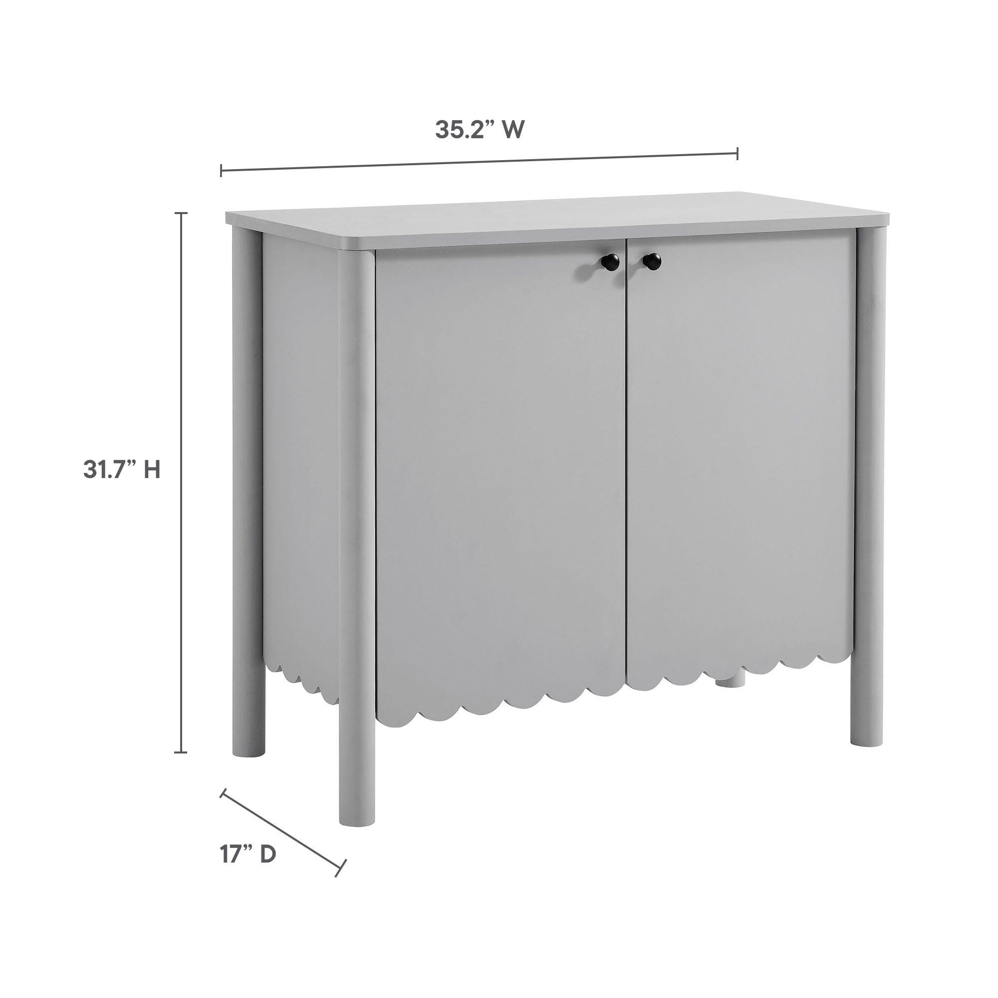 Modway Emmeline 35" Accent Cabinet, Light Gray, large