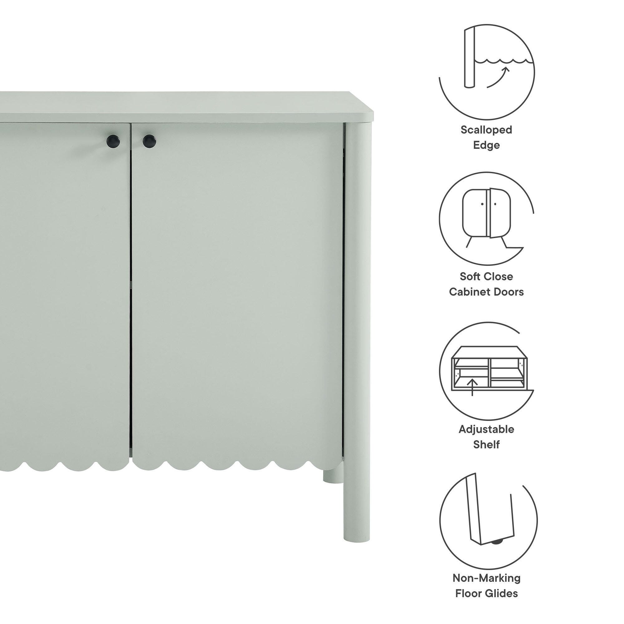 Modway Emmeline 35" Accent Cabinet, Sage, large