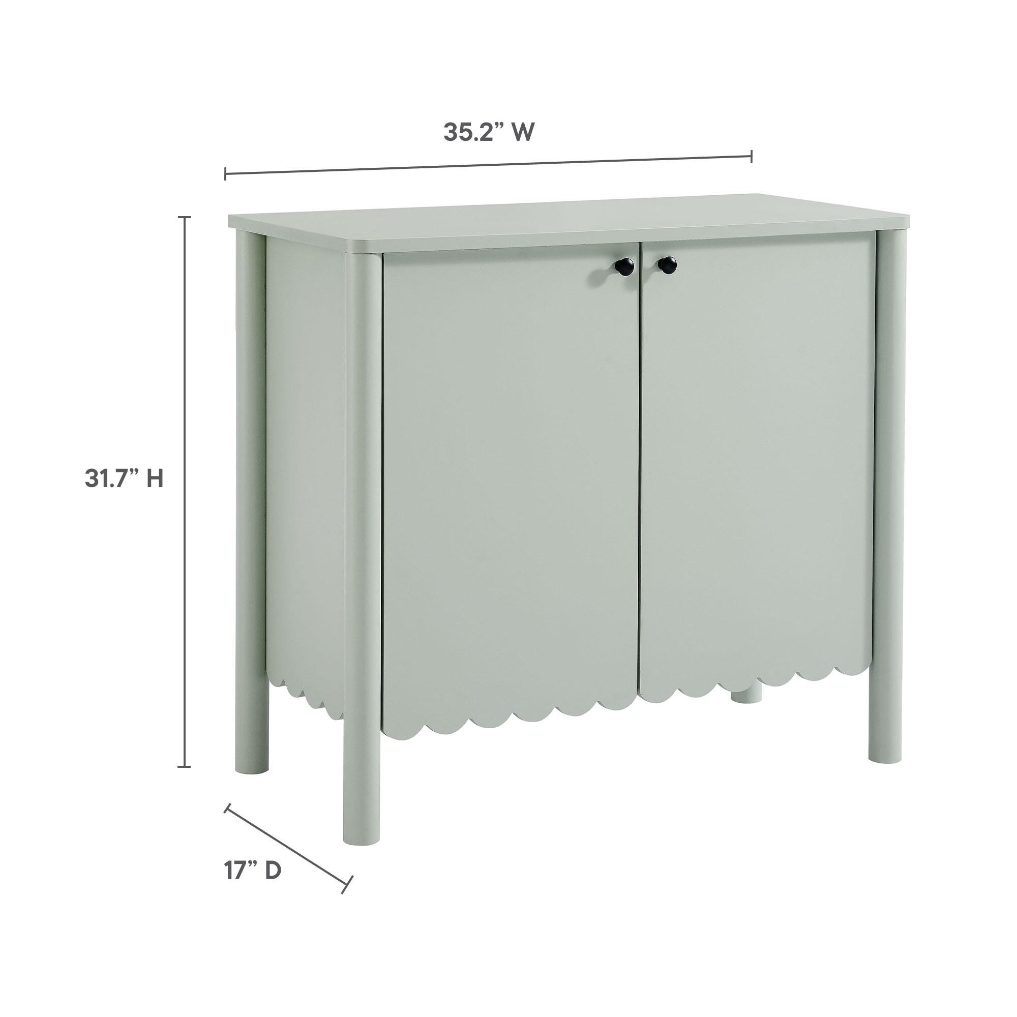 Modway Emmeline 35" Accent Cabinet, Sage, large