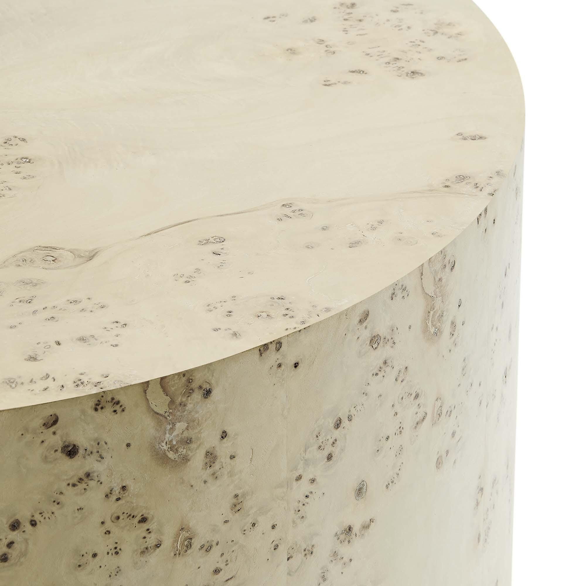 Modway Cosmos Round Coffee Table, Ivory, large