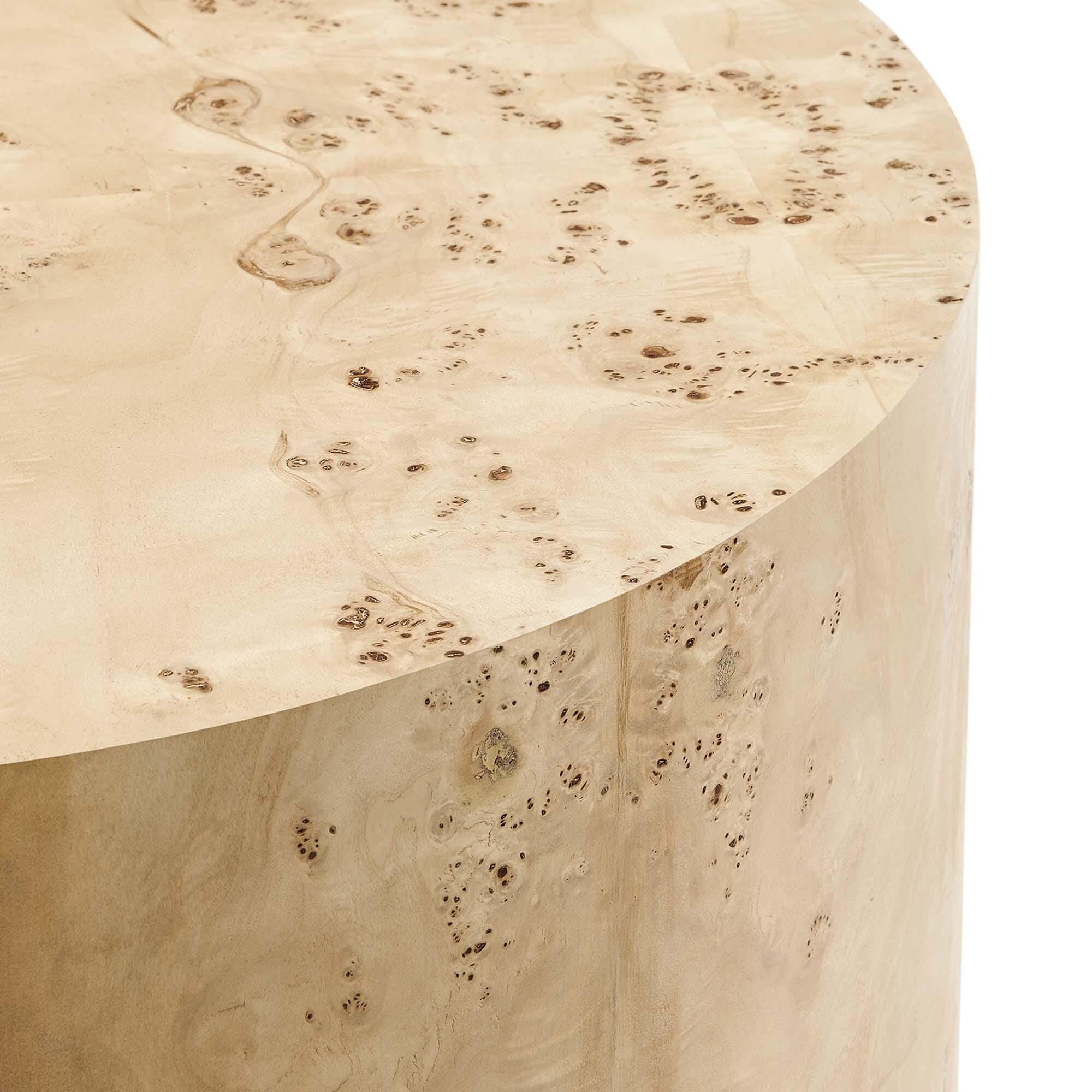 Modway Cosmos Round Coffee Table, Natural, large