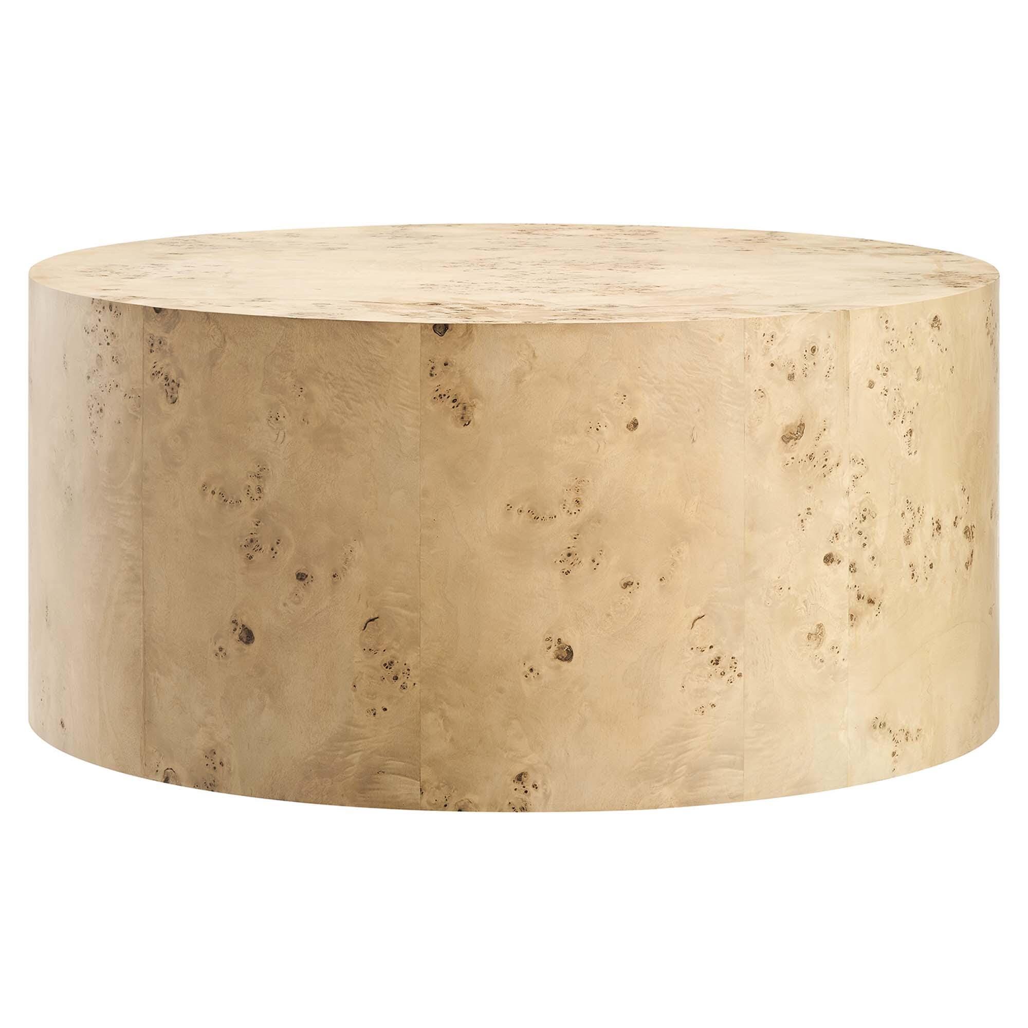 Modway Cosmos Round Coffee Table, Natural, large